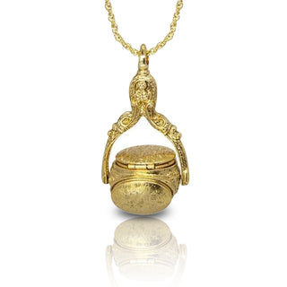 3 Sided Spinner Locket Necklace 30"