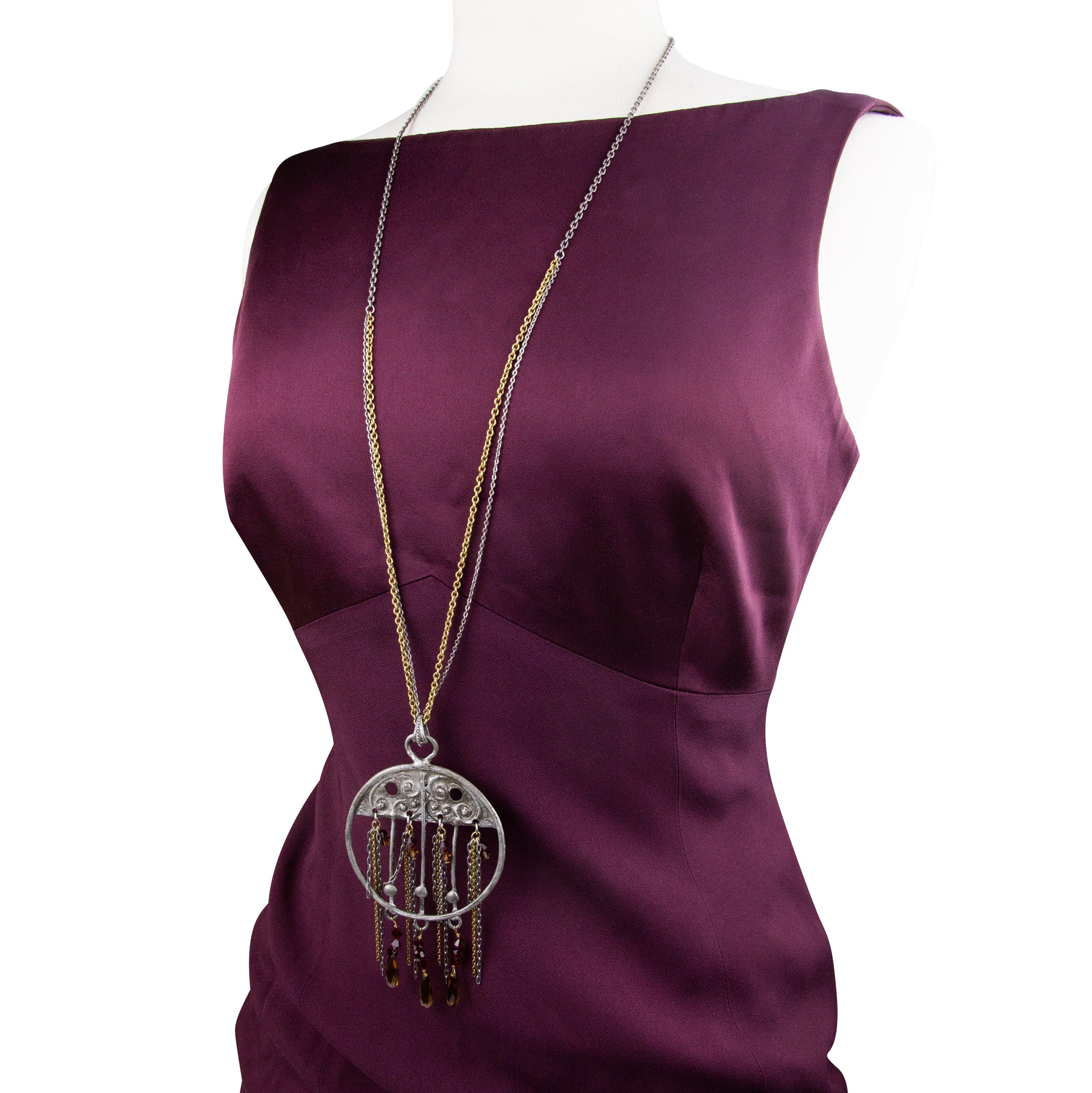 T.R.U. Wanderlust Charm Pendant Necklace 26"