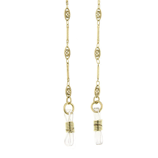 1928 Jewelry Chain Filigree Eyeglass Holder Chain Necklace 30"