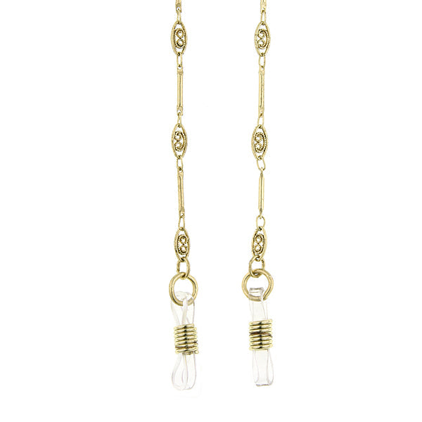 1928 Jewelry Chain Filigree Eyeglass Holder Chain Necklace 30"