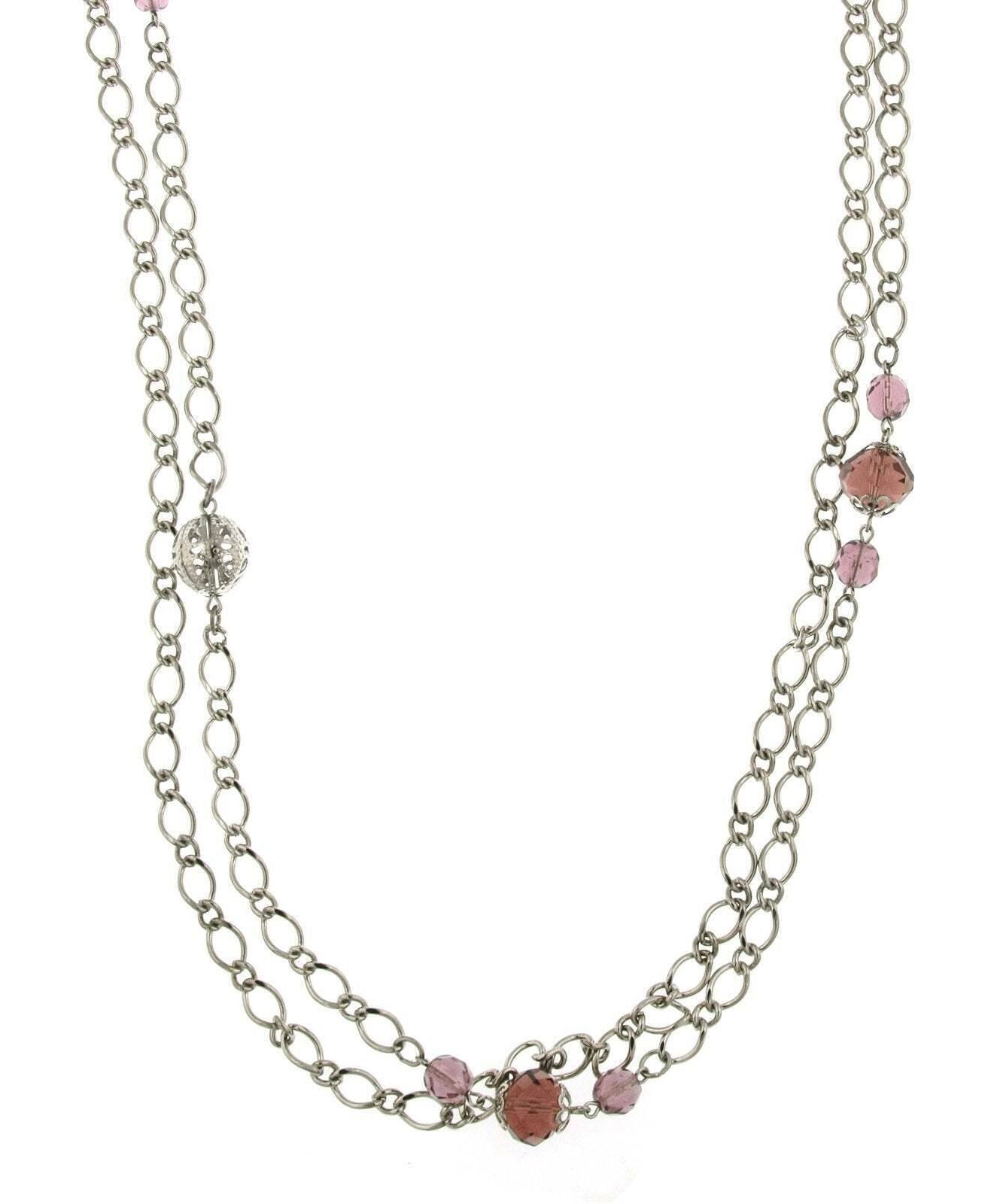 2028 Jewelry Lux Cut Bead Long Necklace 42"