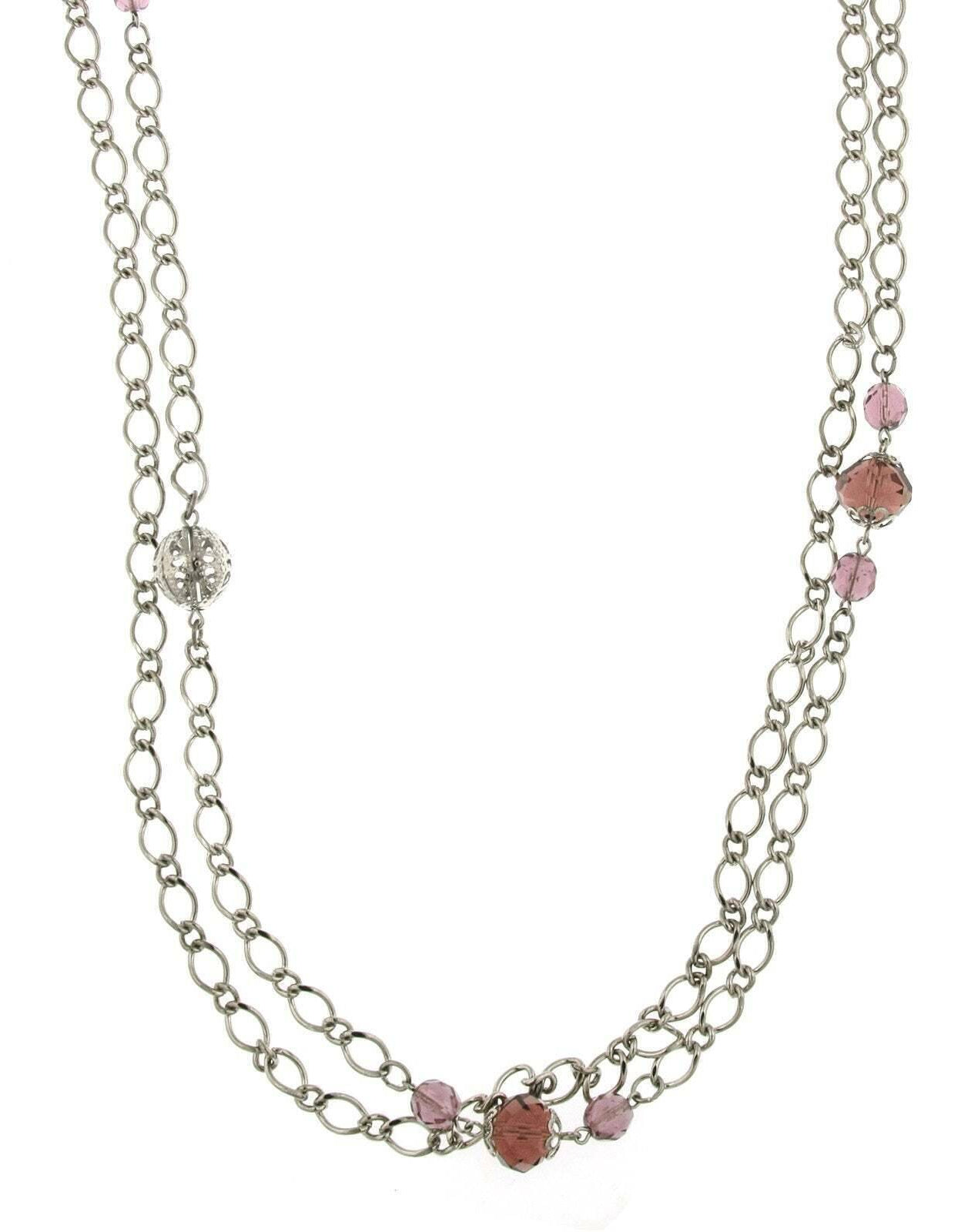 2028 Jewelry Lux Cut Bead Long Necklace 42"