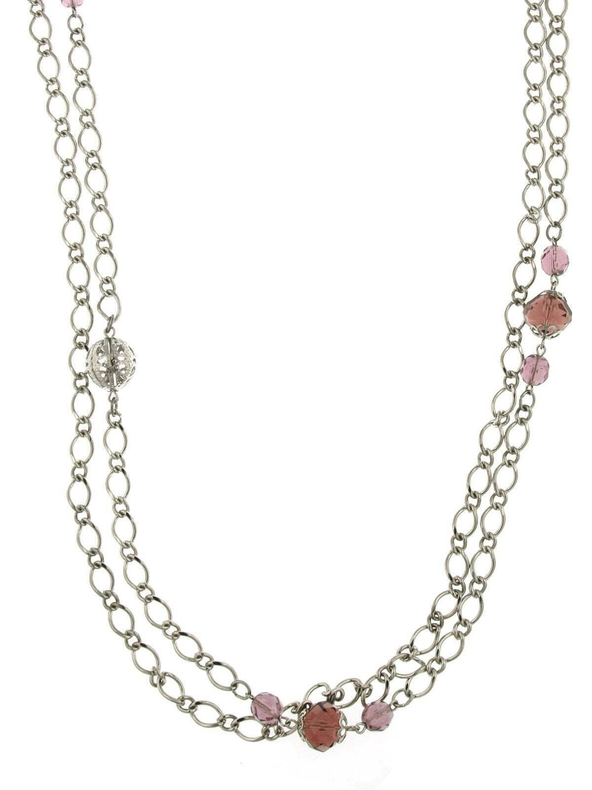 2028 Jewelry Lux Cut Bead Long Necklace 42"