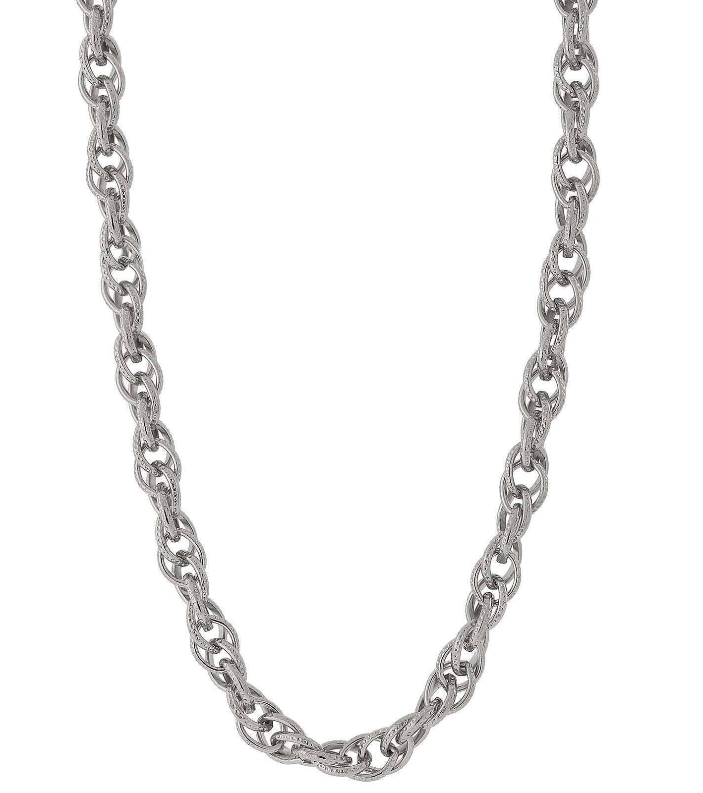 2028 Jewelry Classic Curb Knurled Link Chain Necklace 30