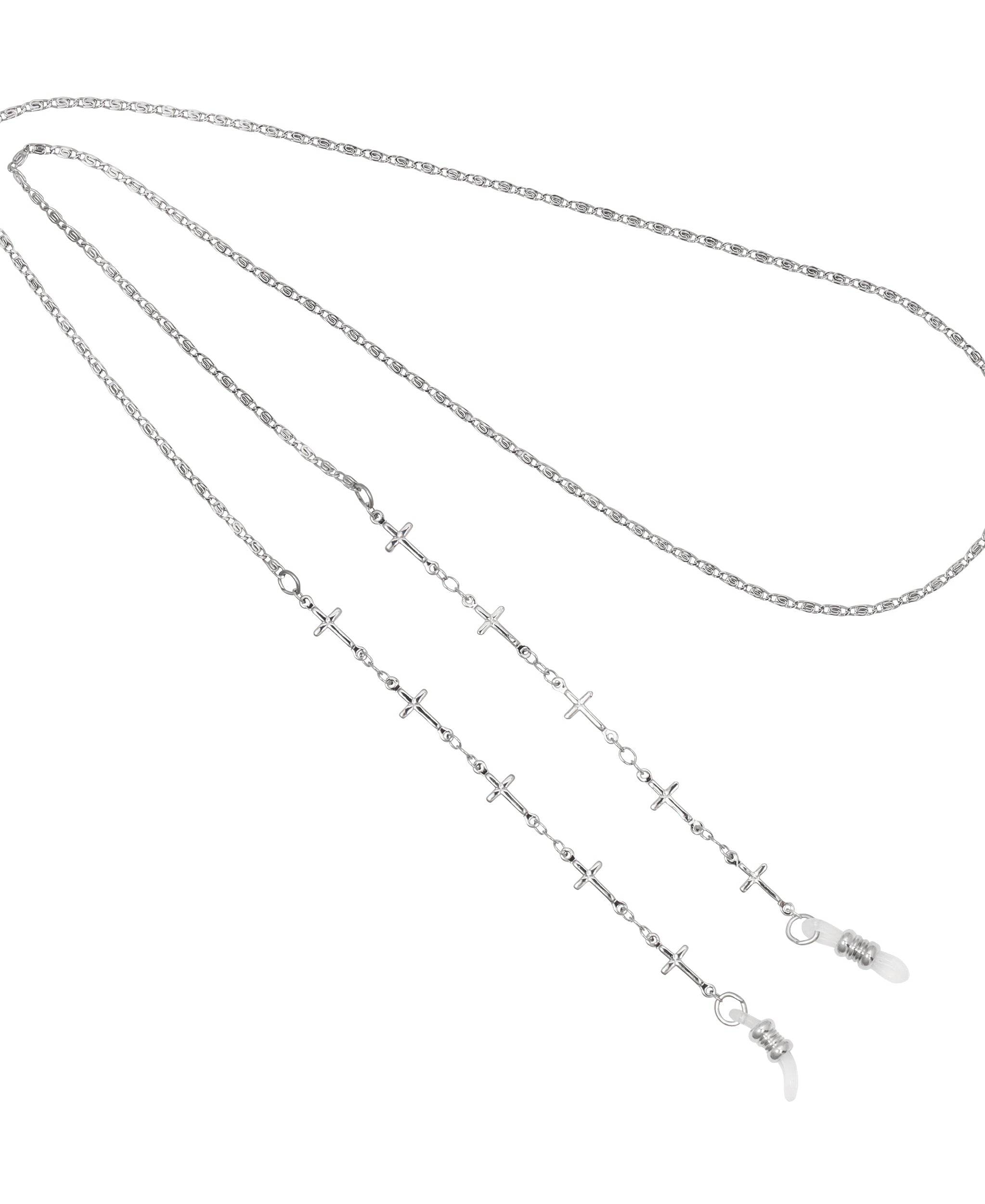 1928 Jewelry Cross Link Eyeglass Holder Chain Necklace 32"