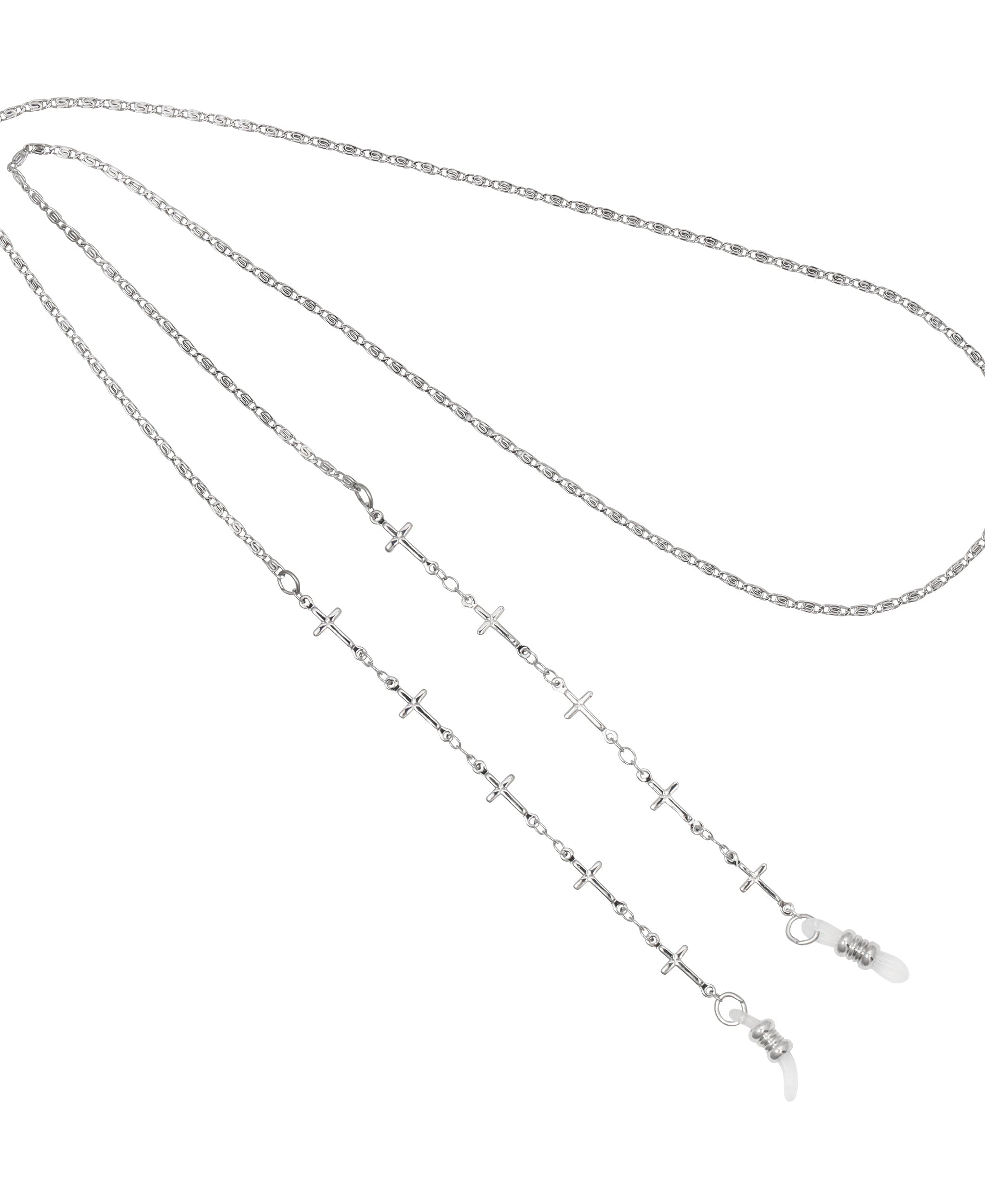 1928 Jewelry Cross Link Eyeglass Holder Chain Necklace 32"