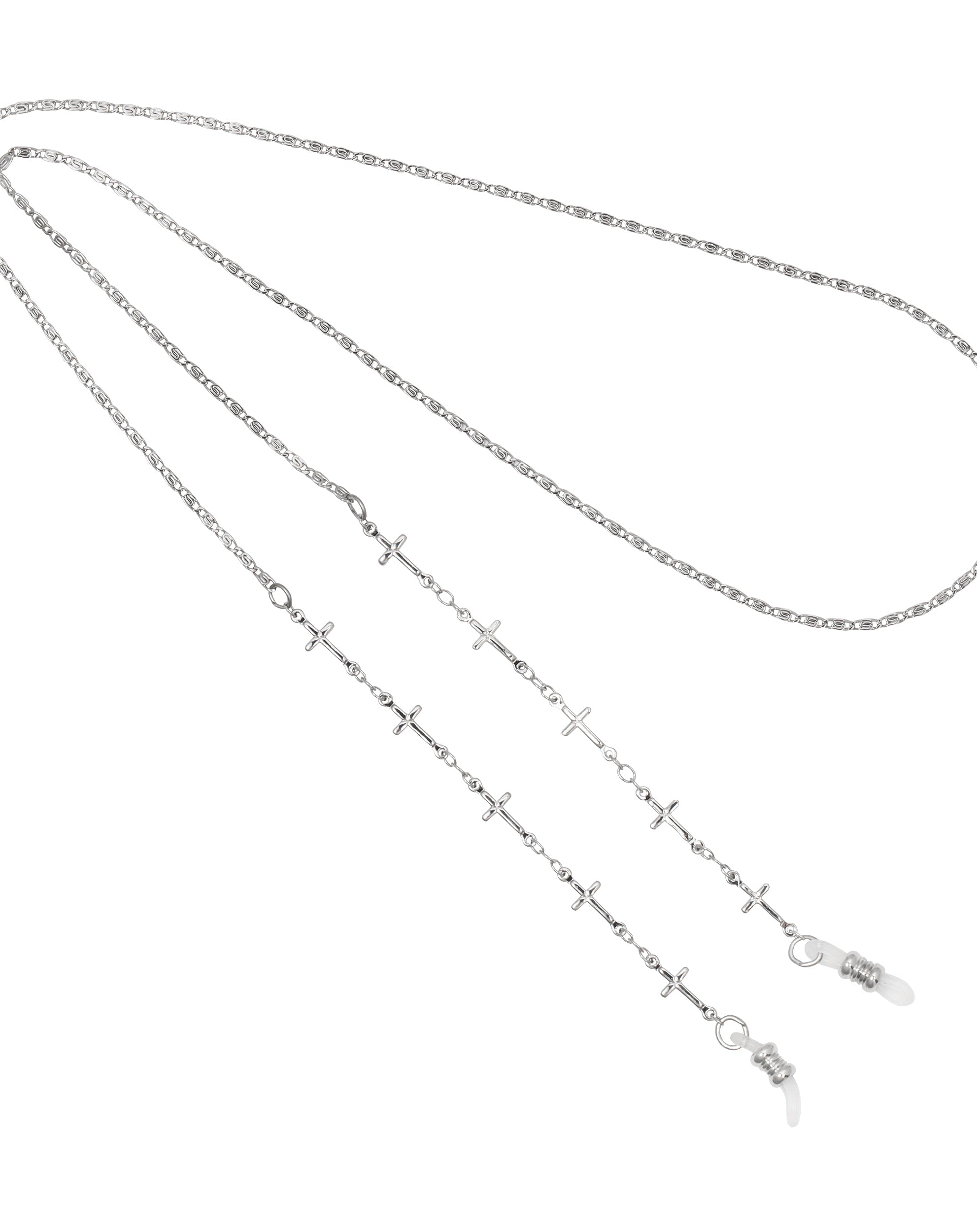 1928 Jewelry Cross Link Eyeglass Holder Chain Necklace 32"