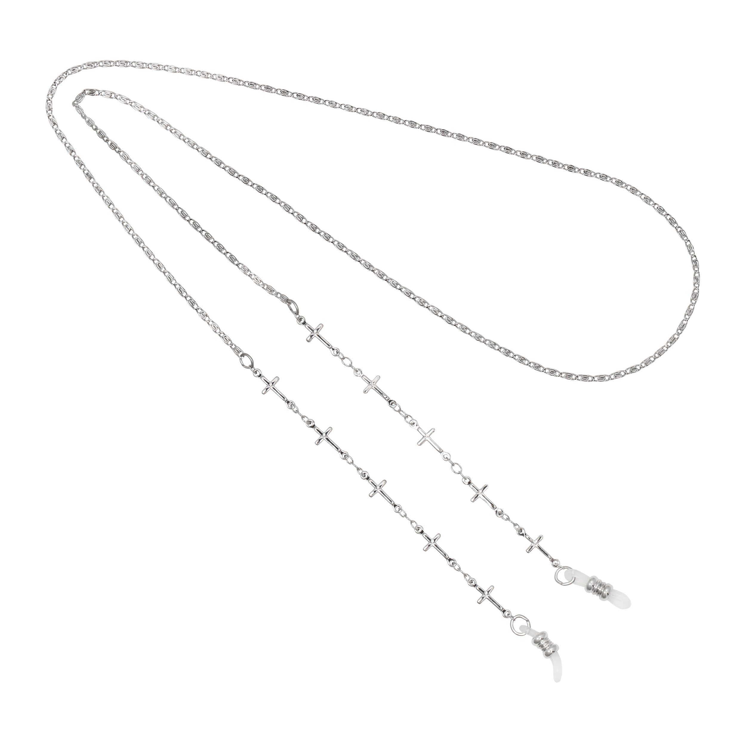 1928 Jewelry Cross Link Eyeglass Holder Chain Necklace 32"