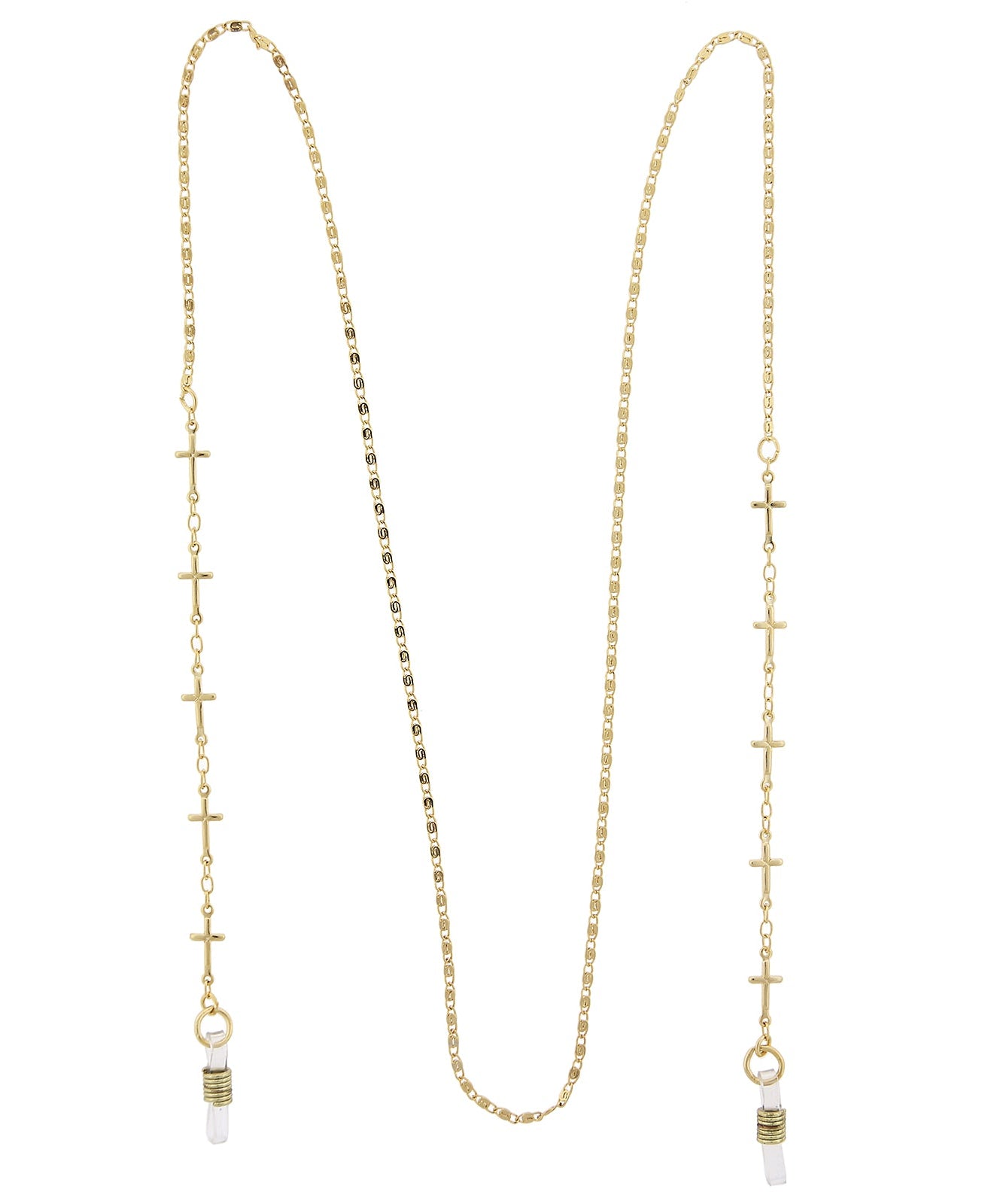 1928 Jewelry Cross Link Eyeglass Holder Chain Necklace 32"