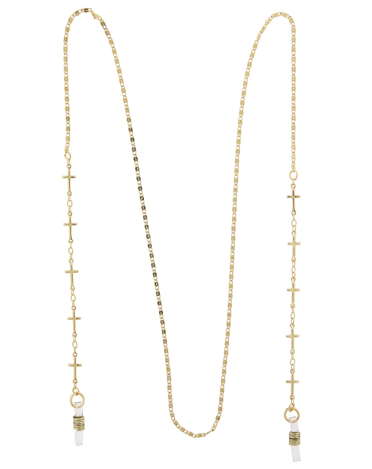 1928 Jewelry Cross Link Eyeglass Holder Chain Necklace 32"