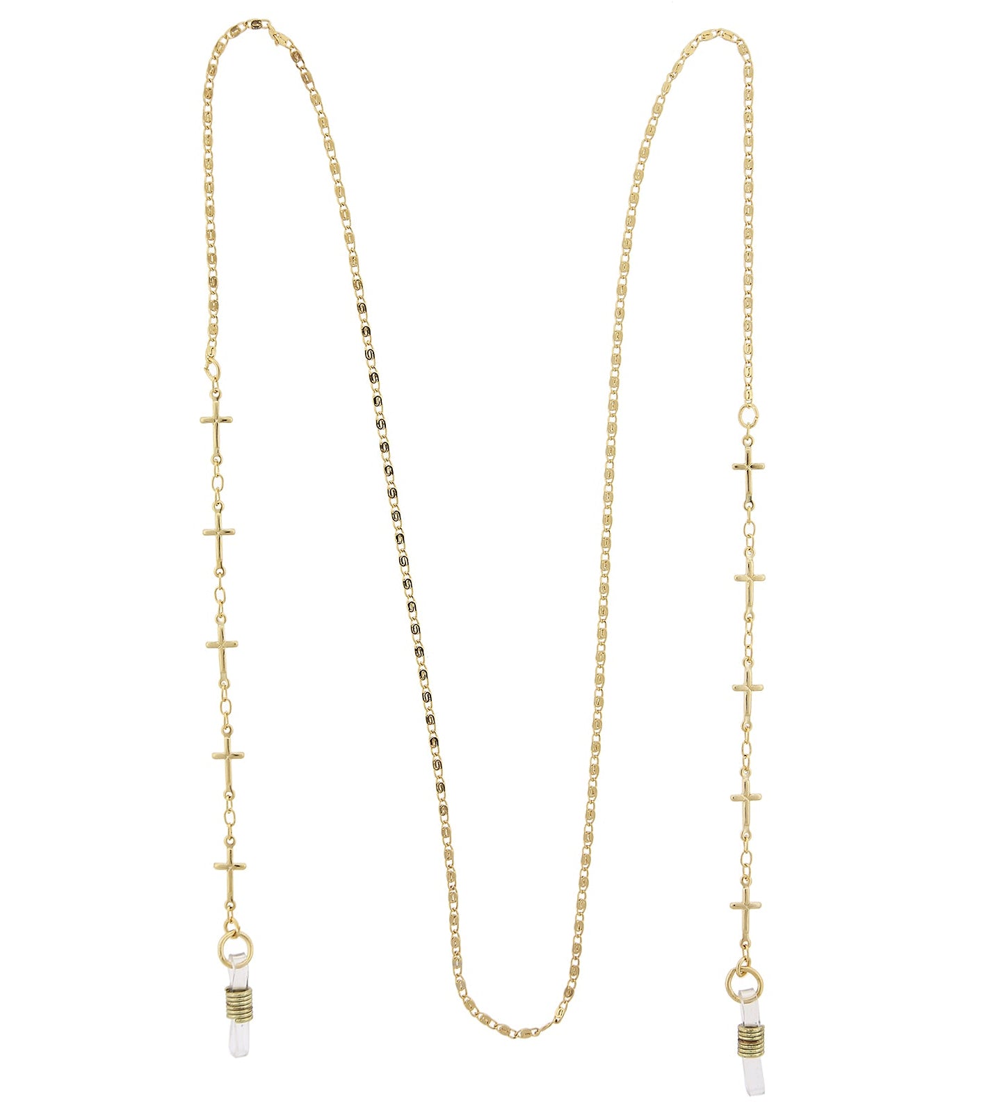 1928 Jewelry Cross Link Eyeglass Holder Chain Necklace 32"