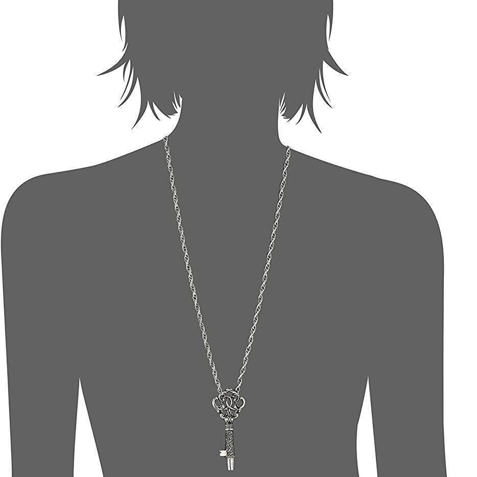 1928 Jewelry Antiqued Key Whistle Pendant Necklace 30"