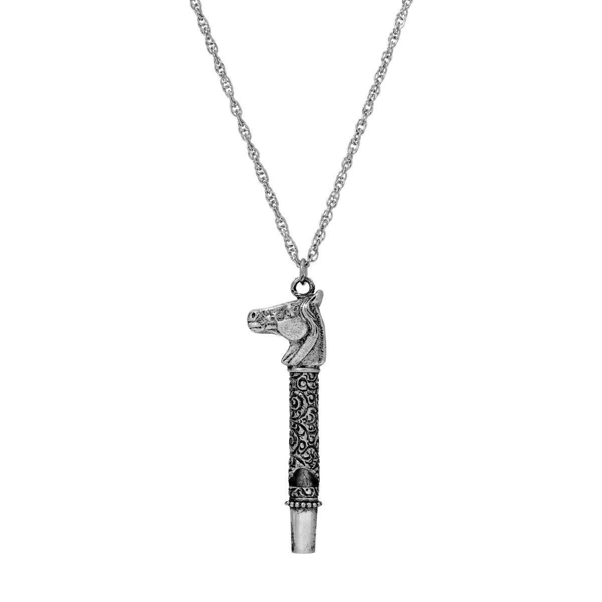 Horse Head Whistle Necklace 30"