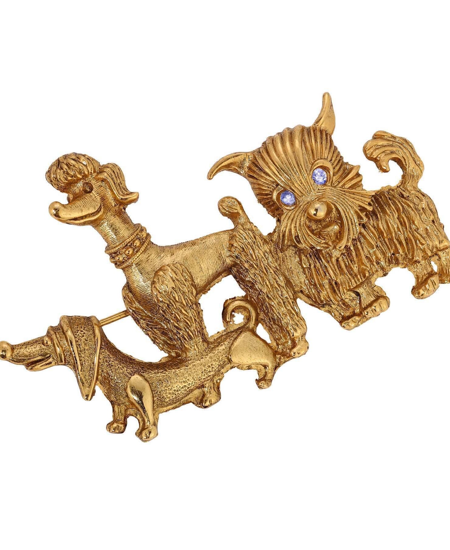 1928 Jewelry Canine Companions Trio Brooch Pin