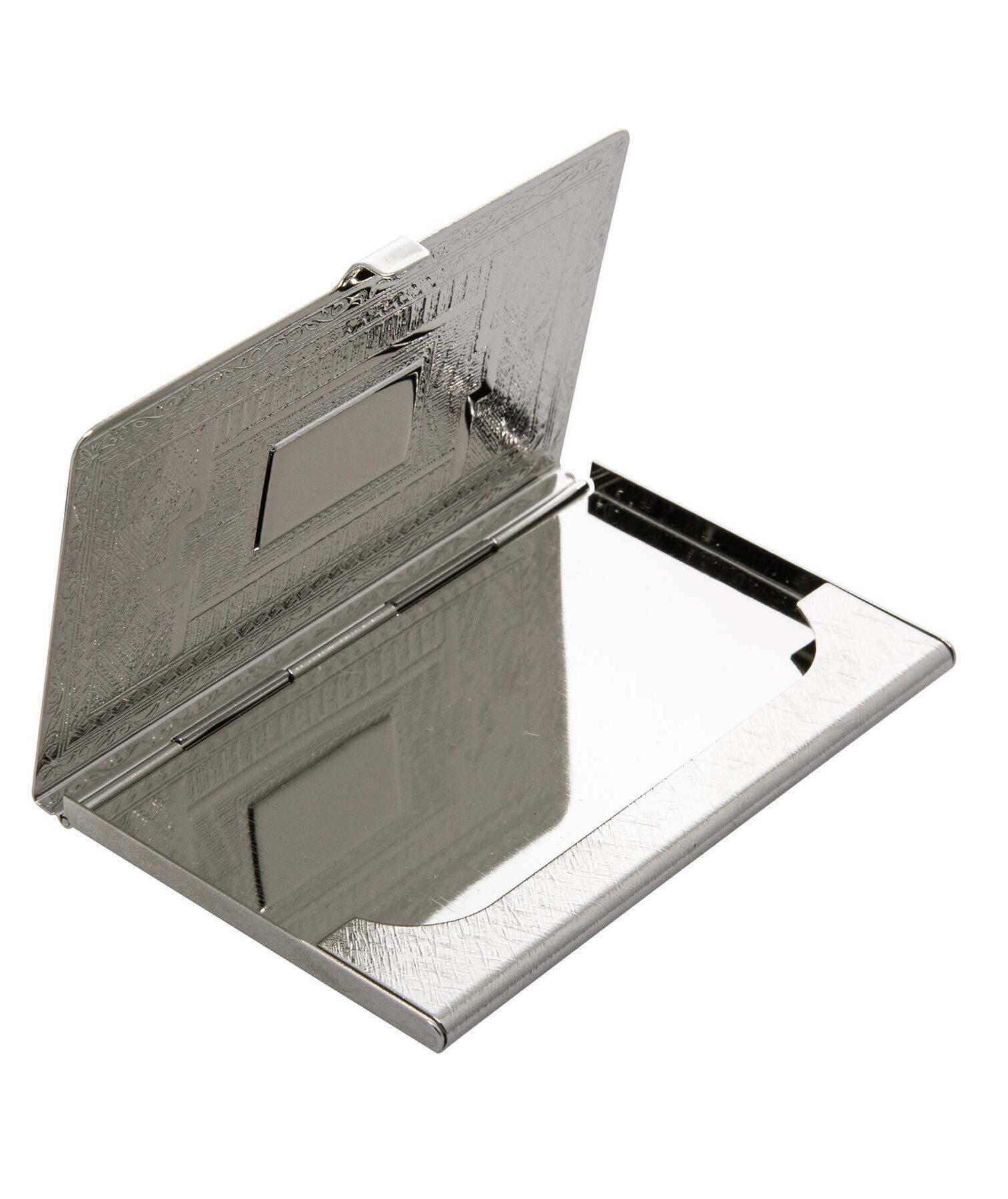 1928 Jewelry Deco Pink Enamel Cat Slim Business Card Case