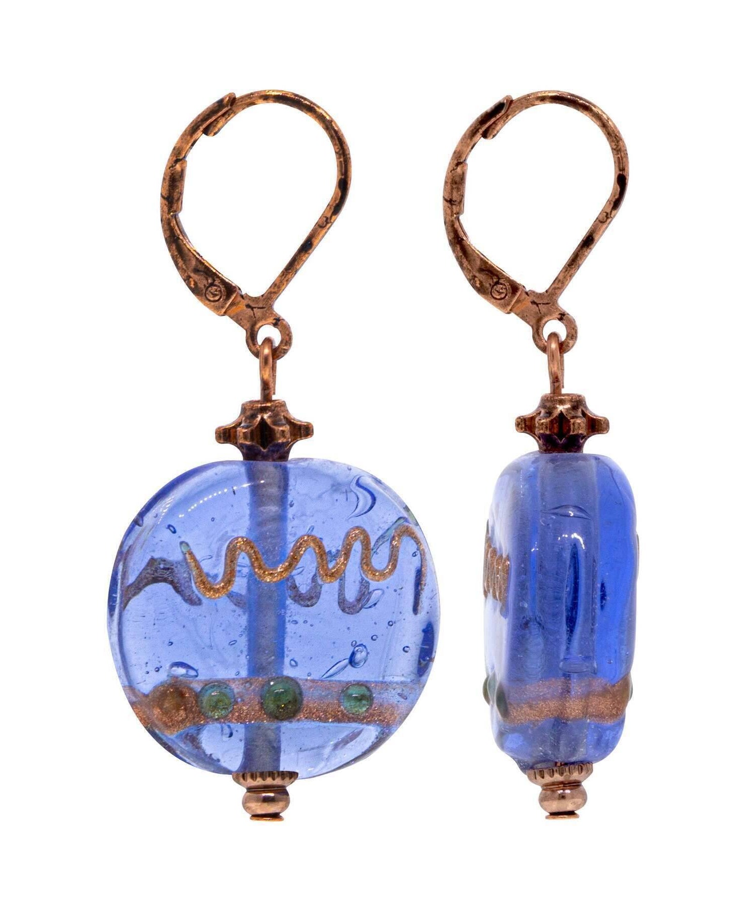 1928 Jewelry Round Christmas Tree Ornament Drop Earrings