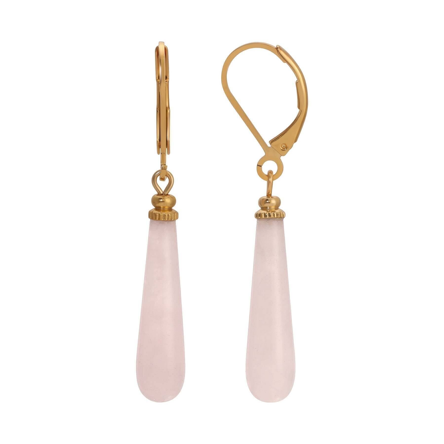 1928 Jewelry Teardrop Gemstone Drop Earrings