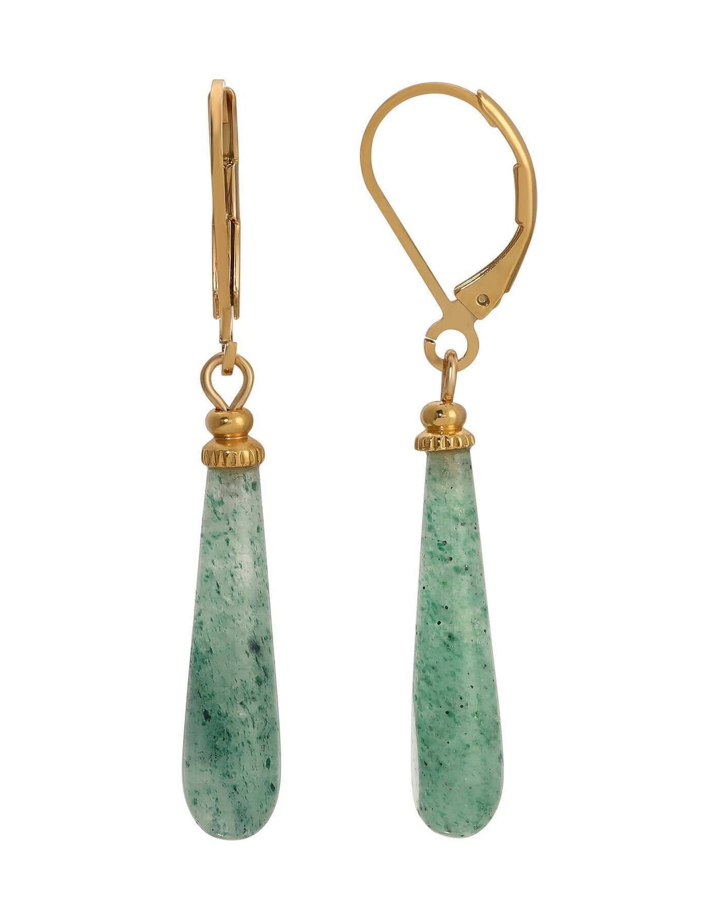 1928 Jewelry Teardrop Gemstone Drop Earrings