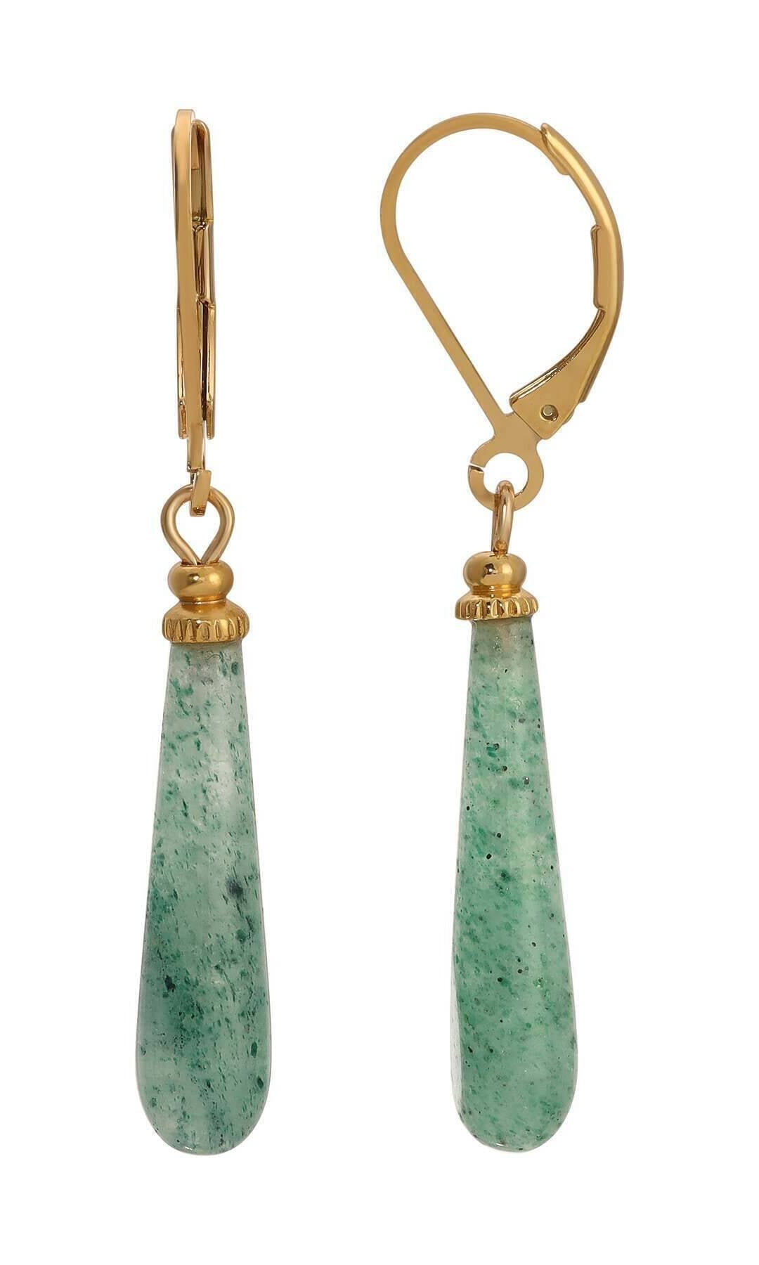 1928 Jewelry Teardrop Gemstone Drop Earrings