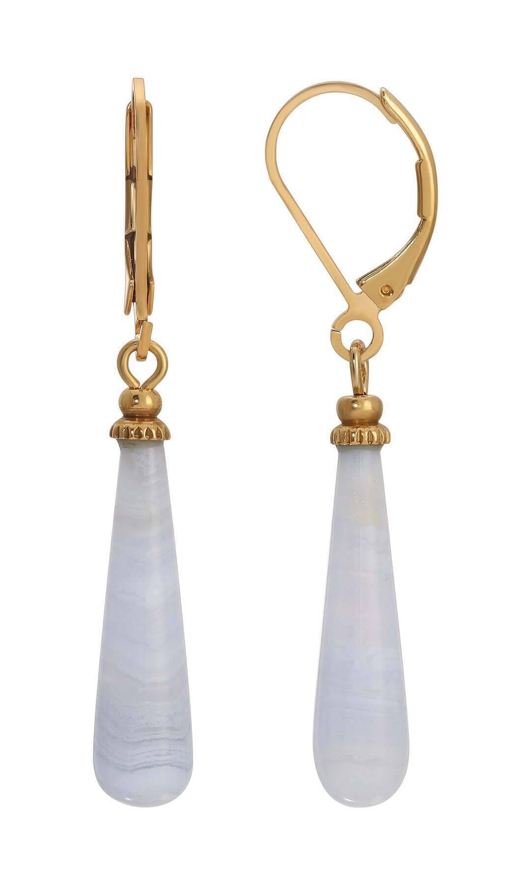 1928 Jewelry Teardrop Gemstone Drop Earrings