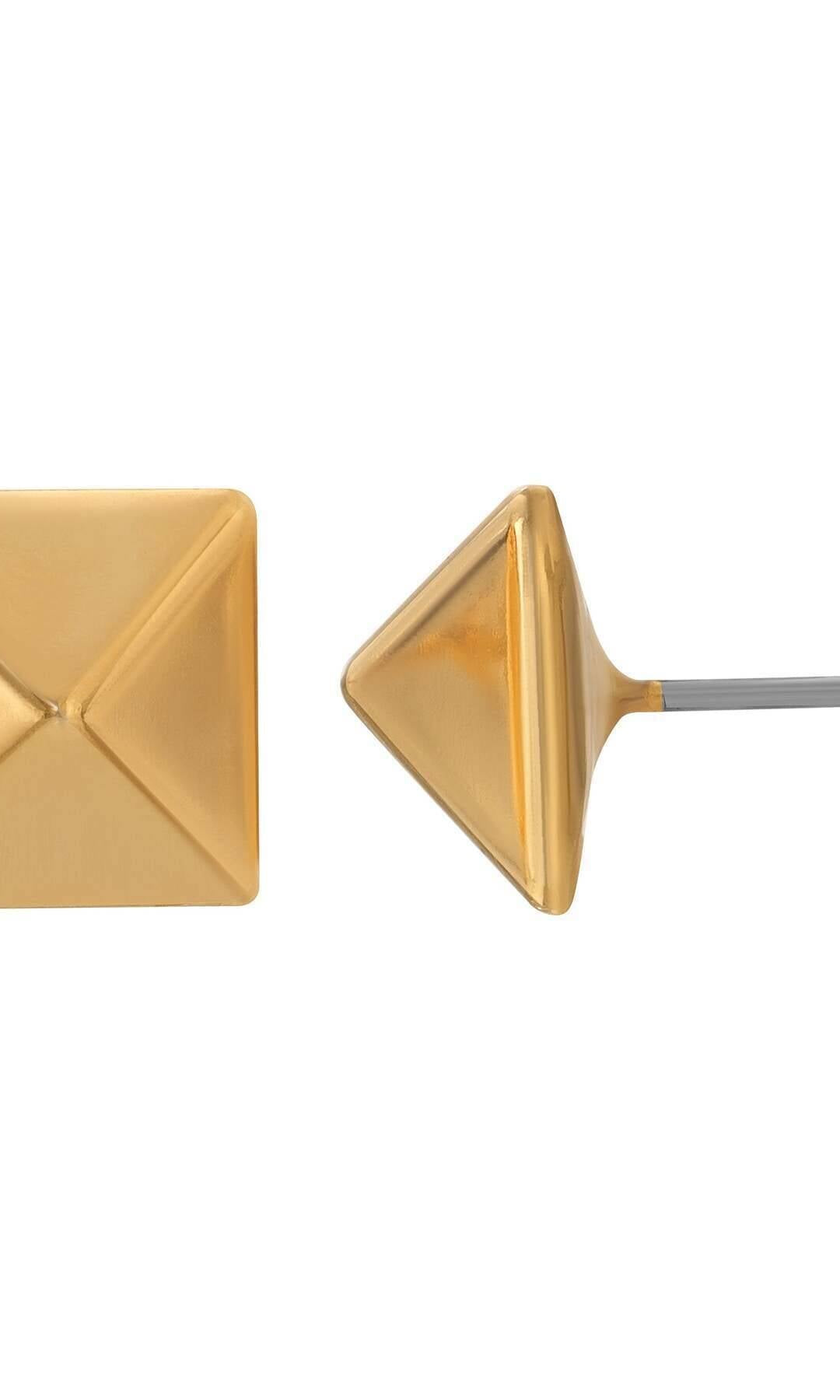 1928 Jewelry Gold Pyramid Post Earrings