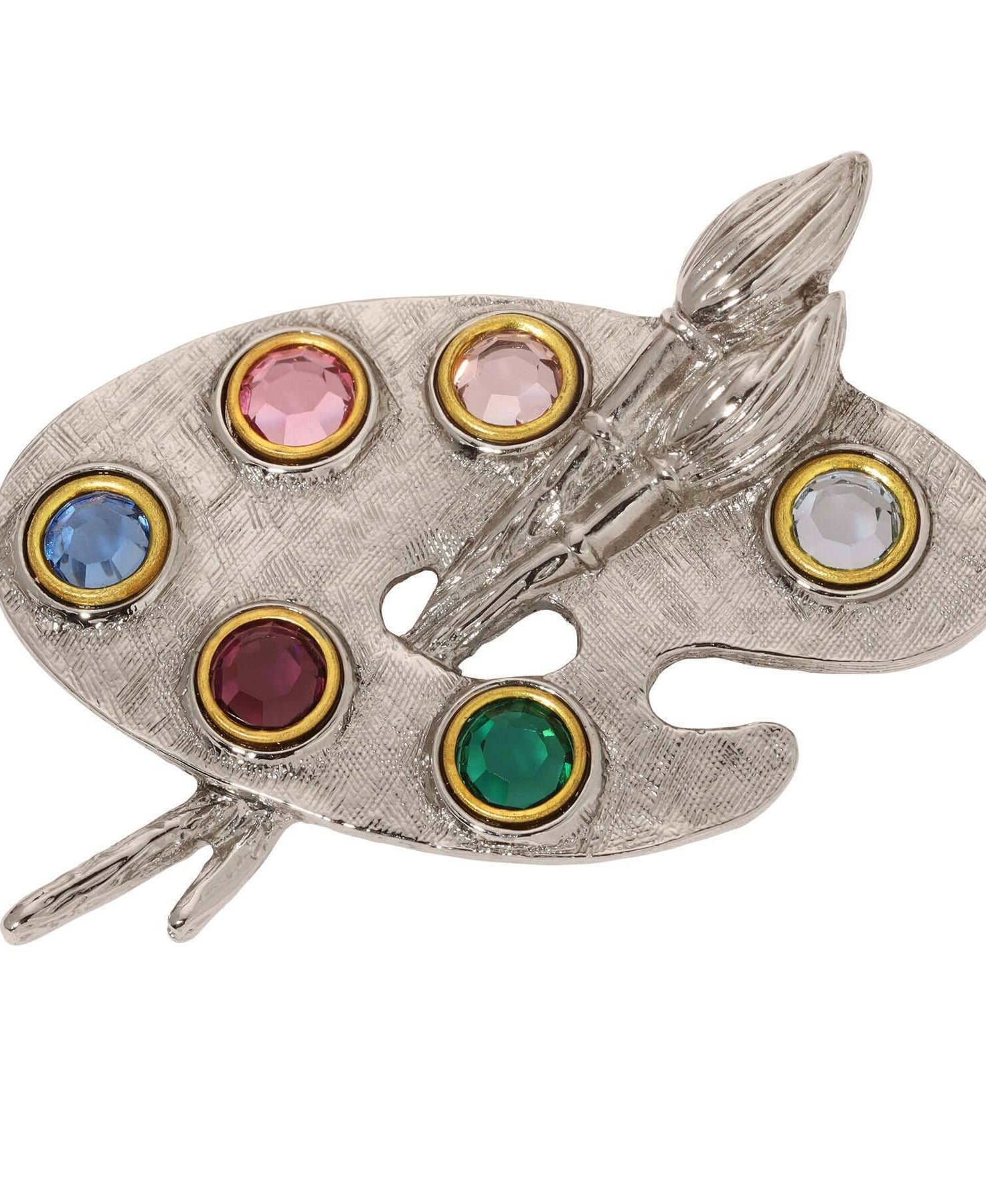 1928 Jewelry Da Vinci's Brush & Paint Palette Brooch