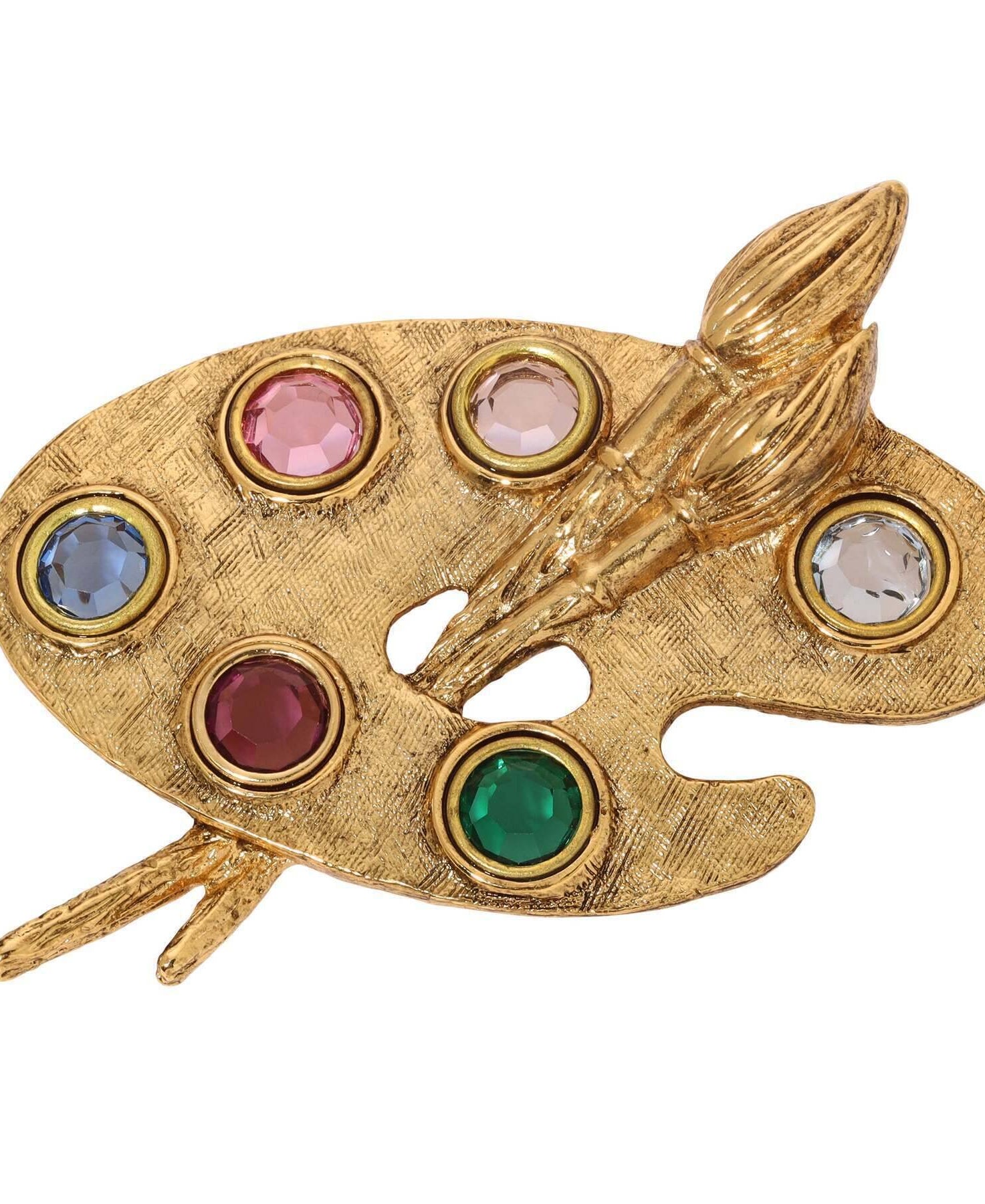 1928 Jewelry Da Vinci's Brush & Paint Palette Brooch