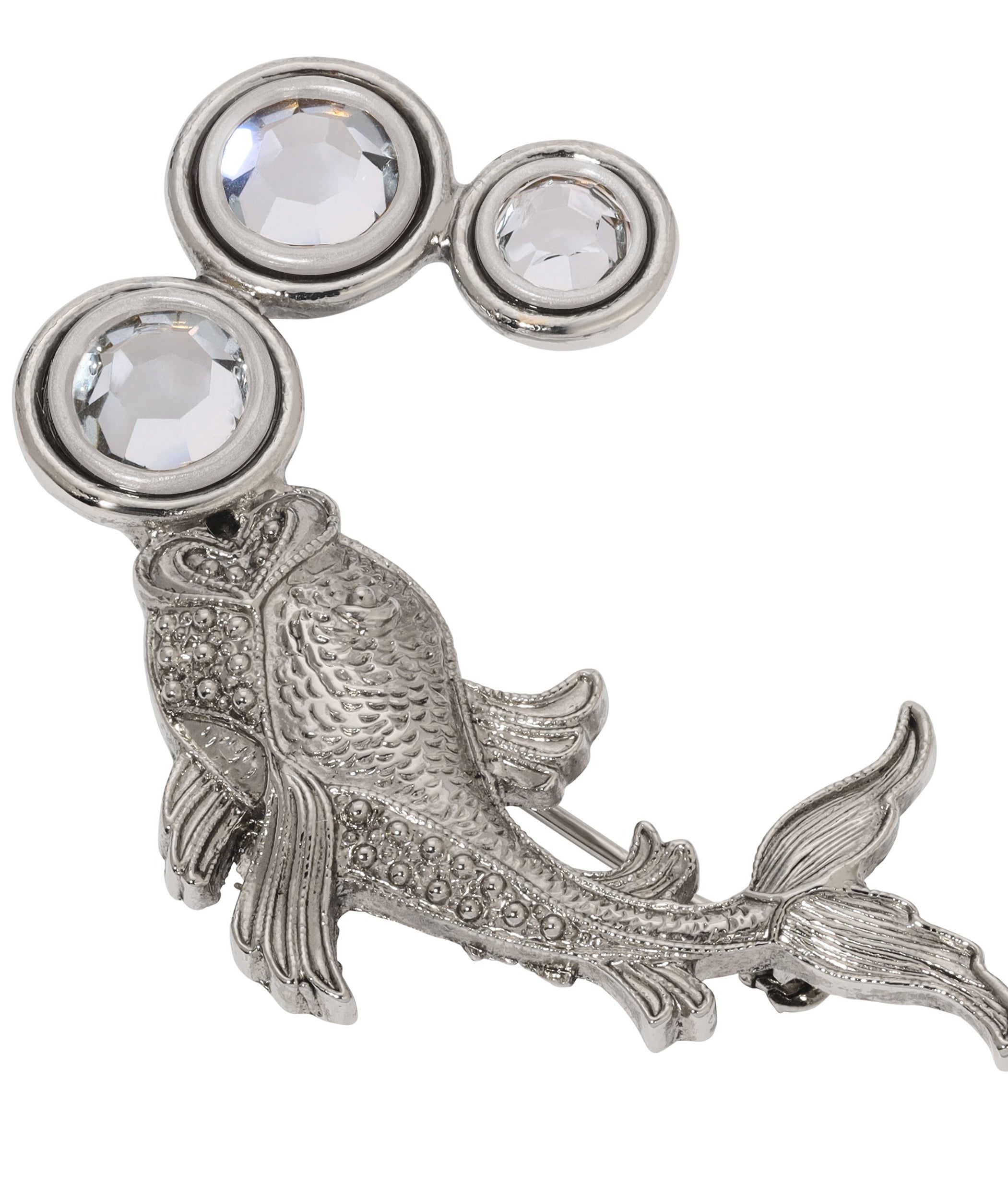 1928 Jewelry Koi Fish Crystal Channel Bubbles Brooch