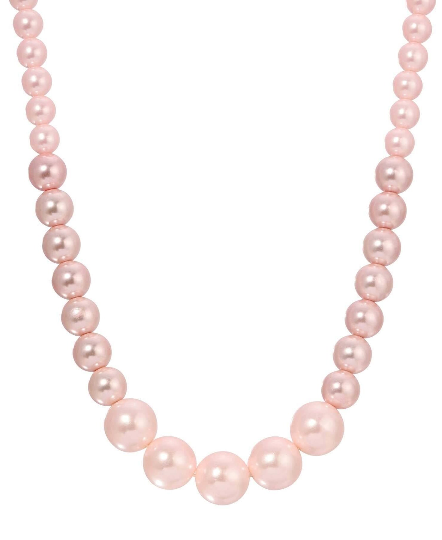 1928 Jewelry Rosabella Pink Faux Pearl Strand Necklace 16" + 3" Extender