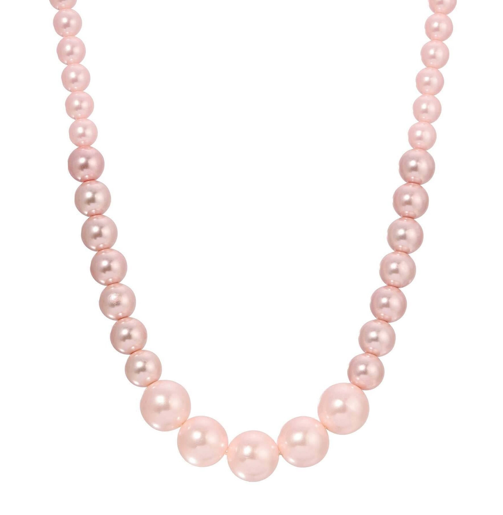 1928 Jewelry Rosabella Pink Faux Pearl Strand Necklace 16" + 3" Extender
