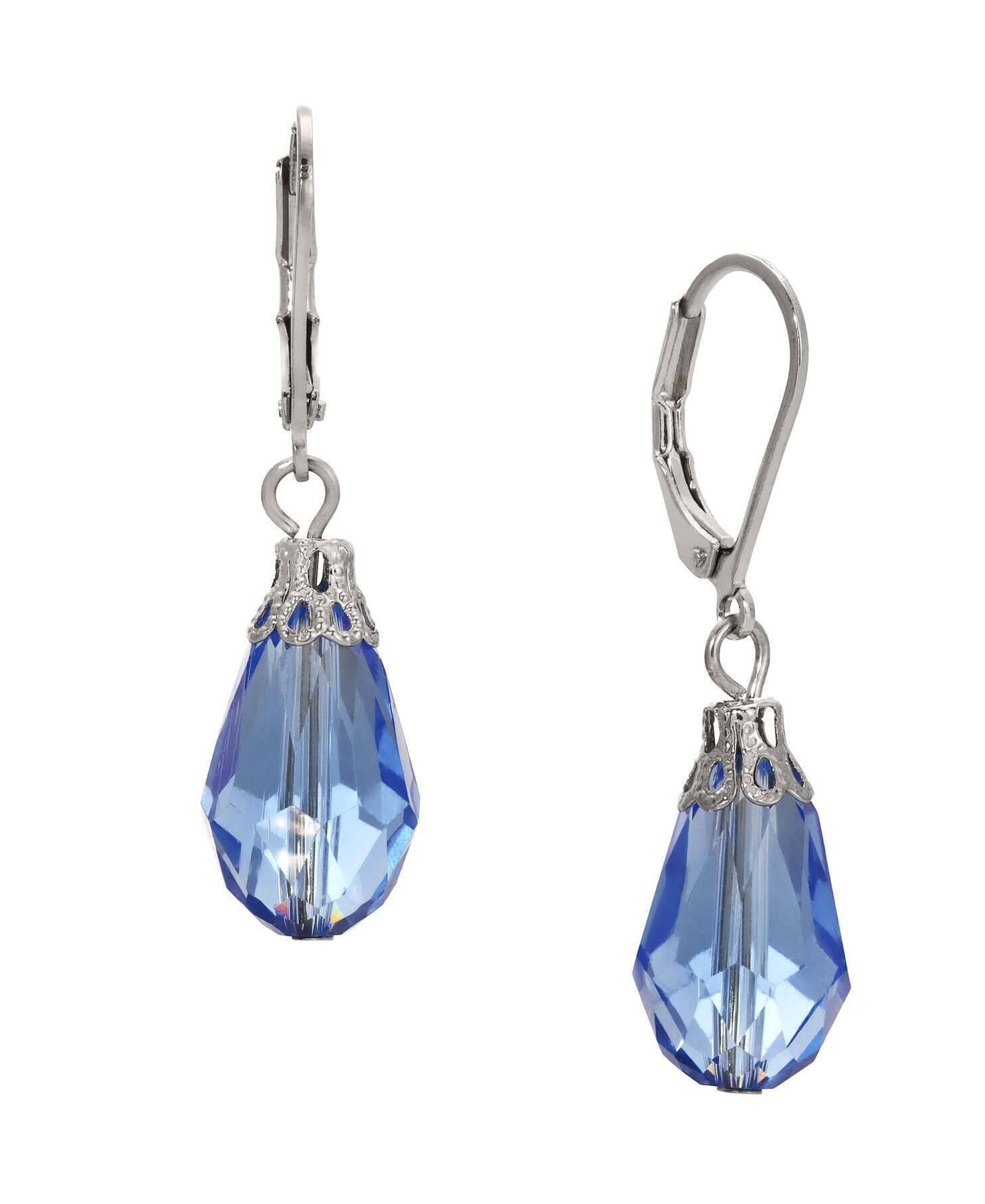 1928 Jewelry Teardrop Crystal Bead Allure Drop Earrings