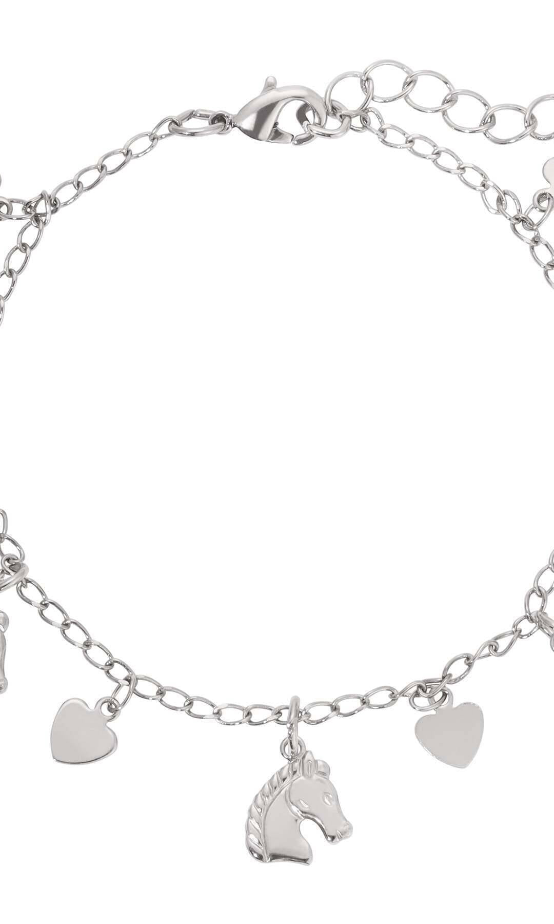 1928 Jewelry Equine & Heart Charms Bracelet