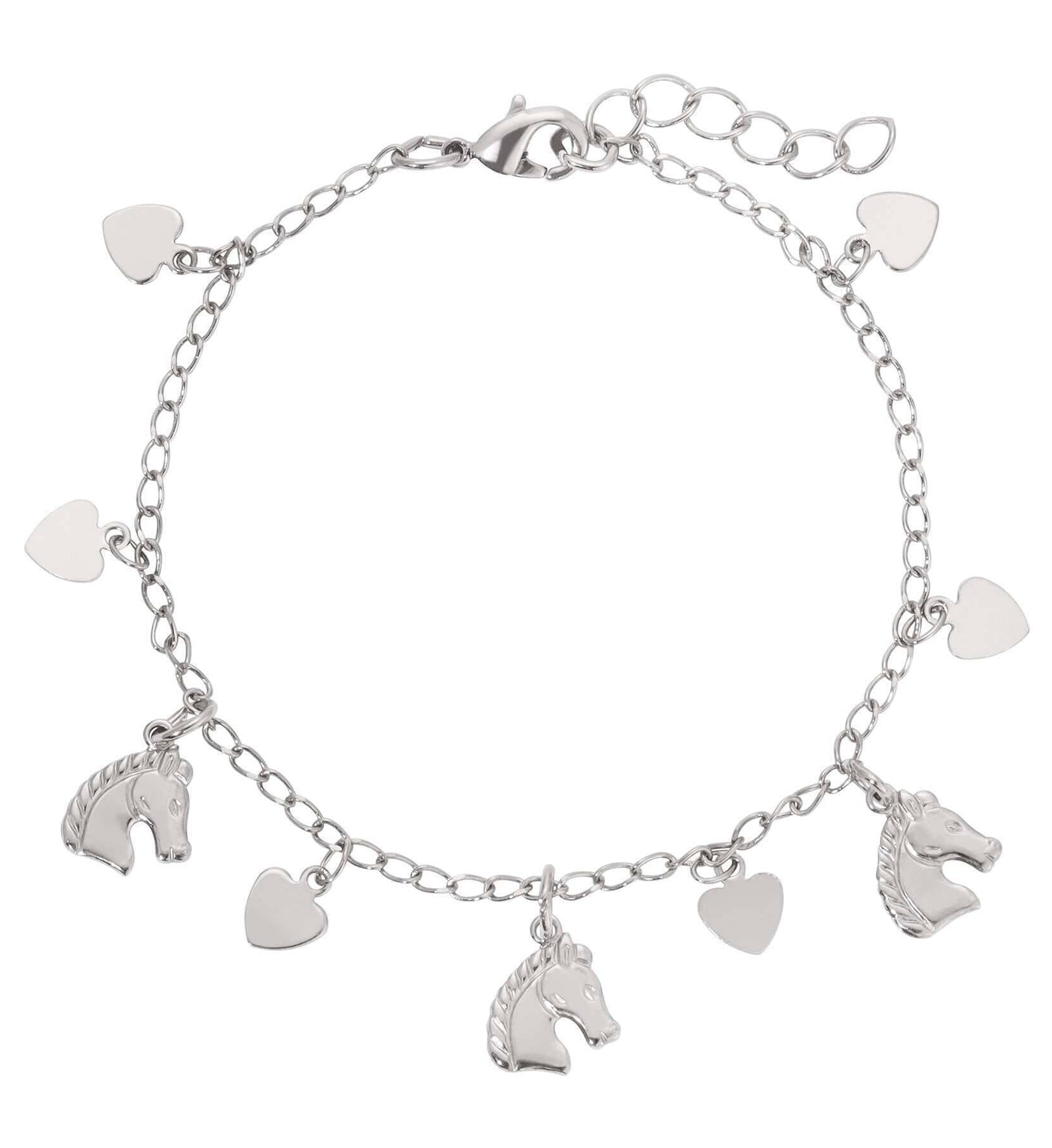 1928 Jewelry Equine & Heart Charms Bracelet