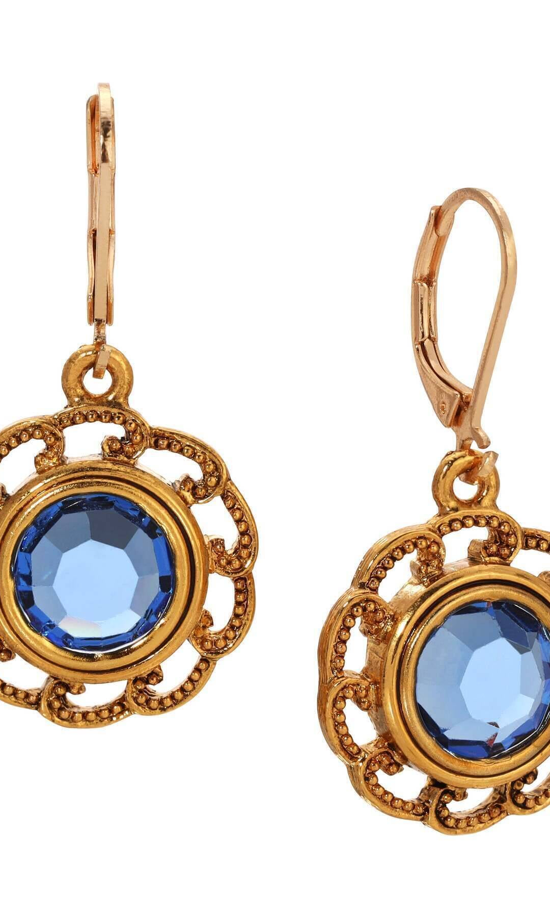 1928 Jewelry Round Austrian Crystal Drop Earring