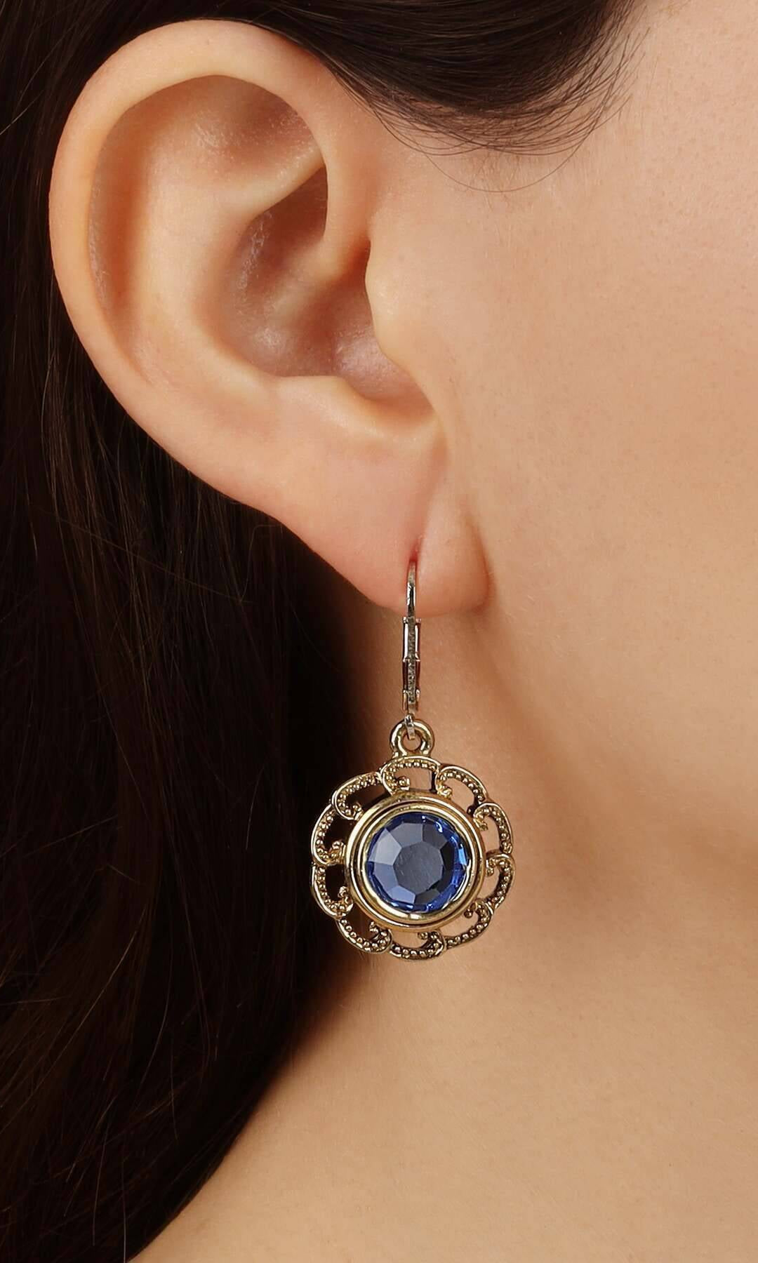 1928 Jewelry Round Austrian Crystal Drop Earring