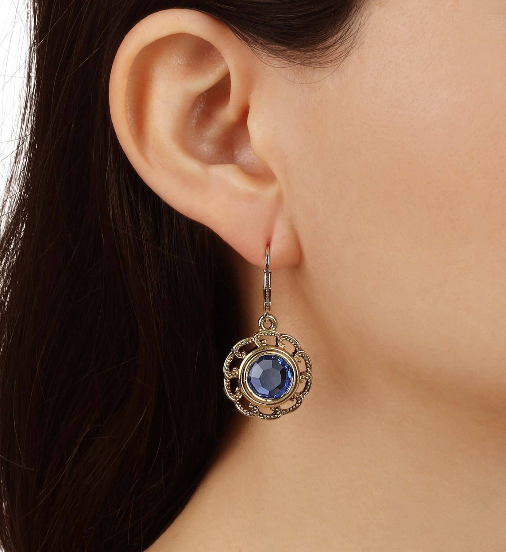 1928 Jewelry Round Austrian Crystal Drop Earring