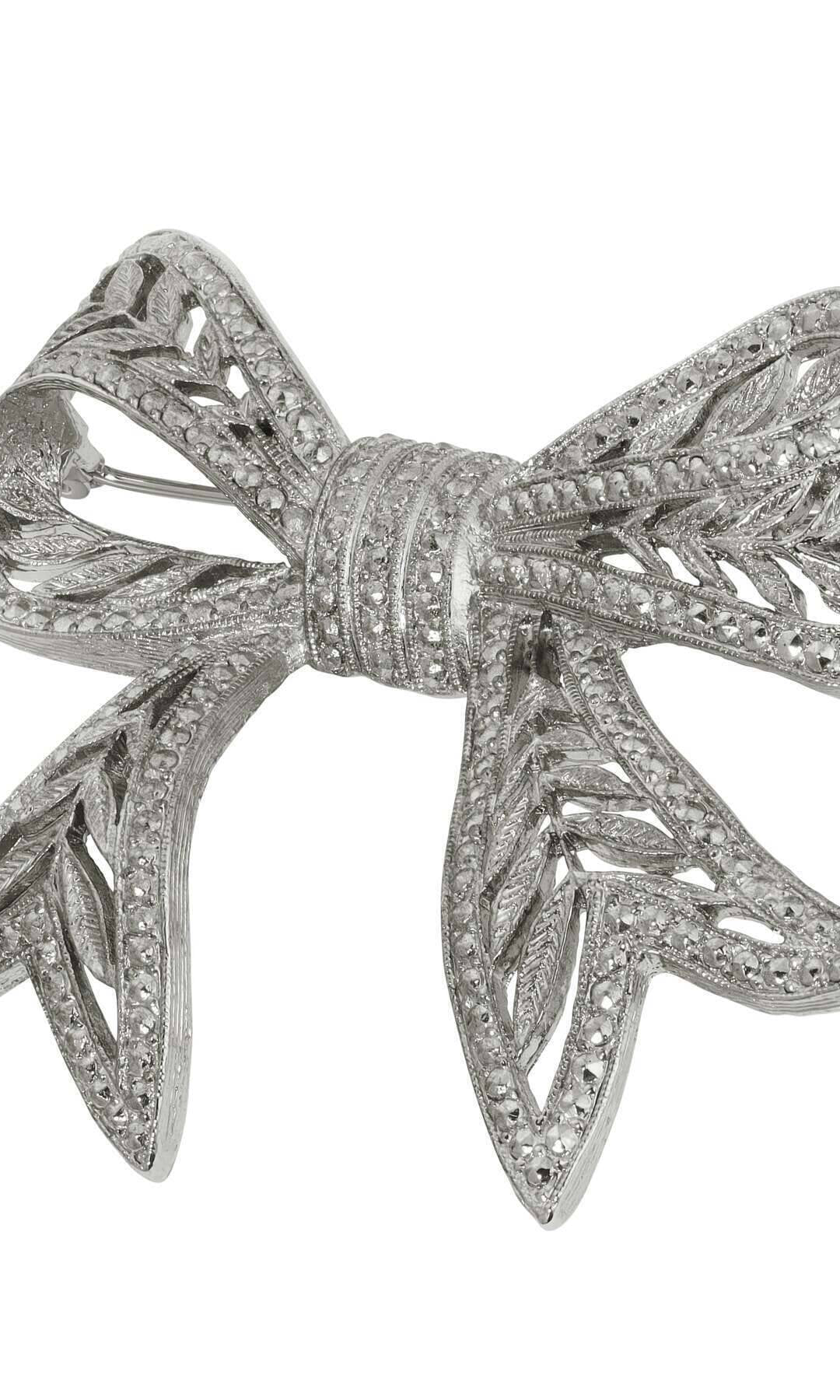 1928 Jewelry Deco Bow Pin