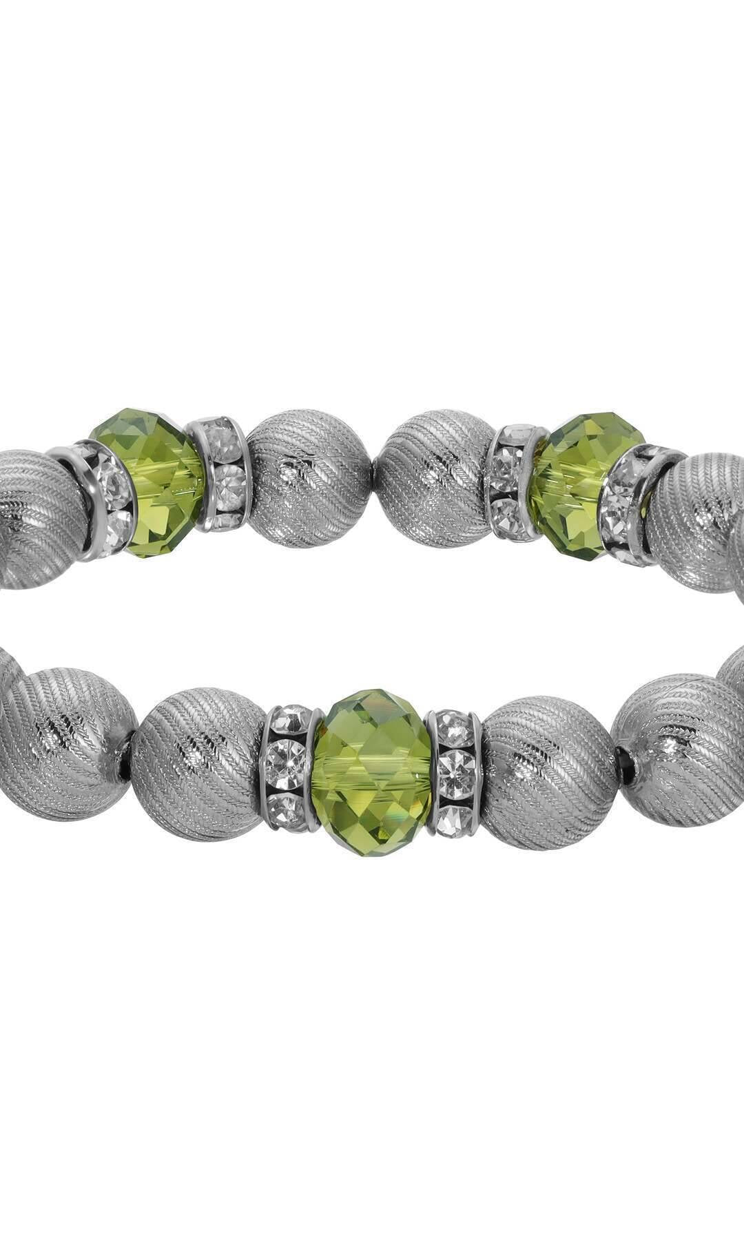 1928 Jewelry Swirl Bead & Crystal Stretch Bracelet