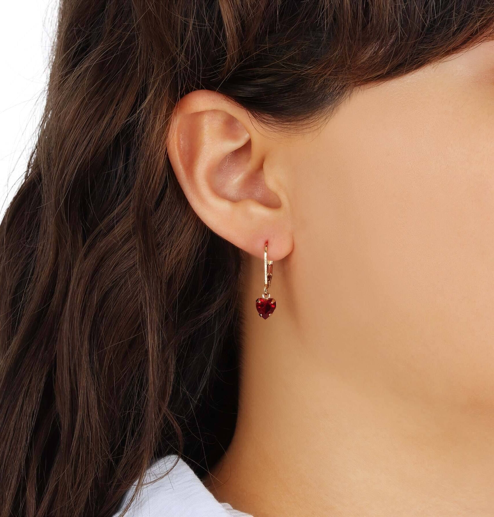 1928 Jewelry Radiant Love Austrian Crystal Heart Drop Earrings