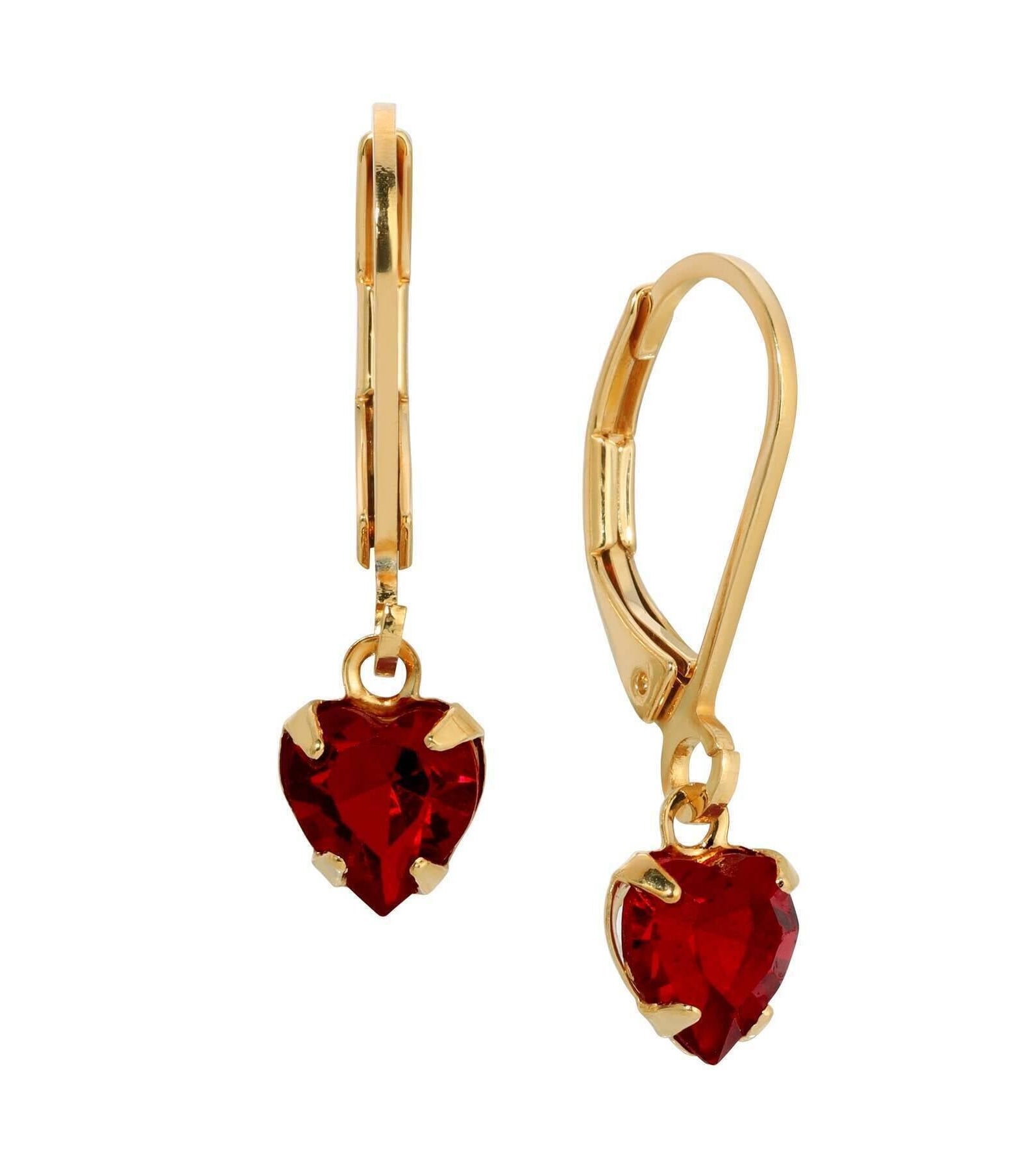 1928 Jewelry Radiant Love Austrian Crystal Heart Drop Earrings