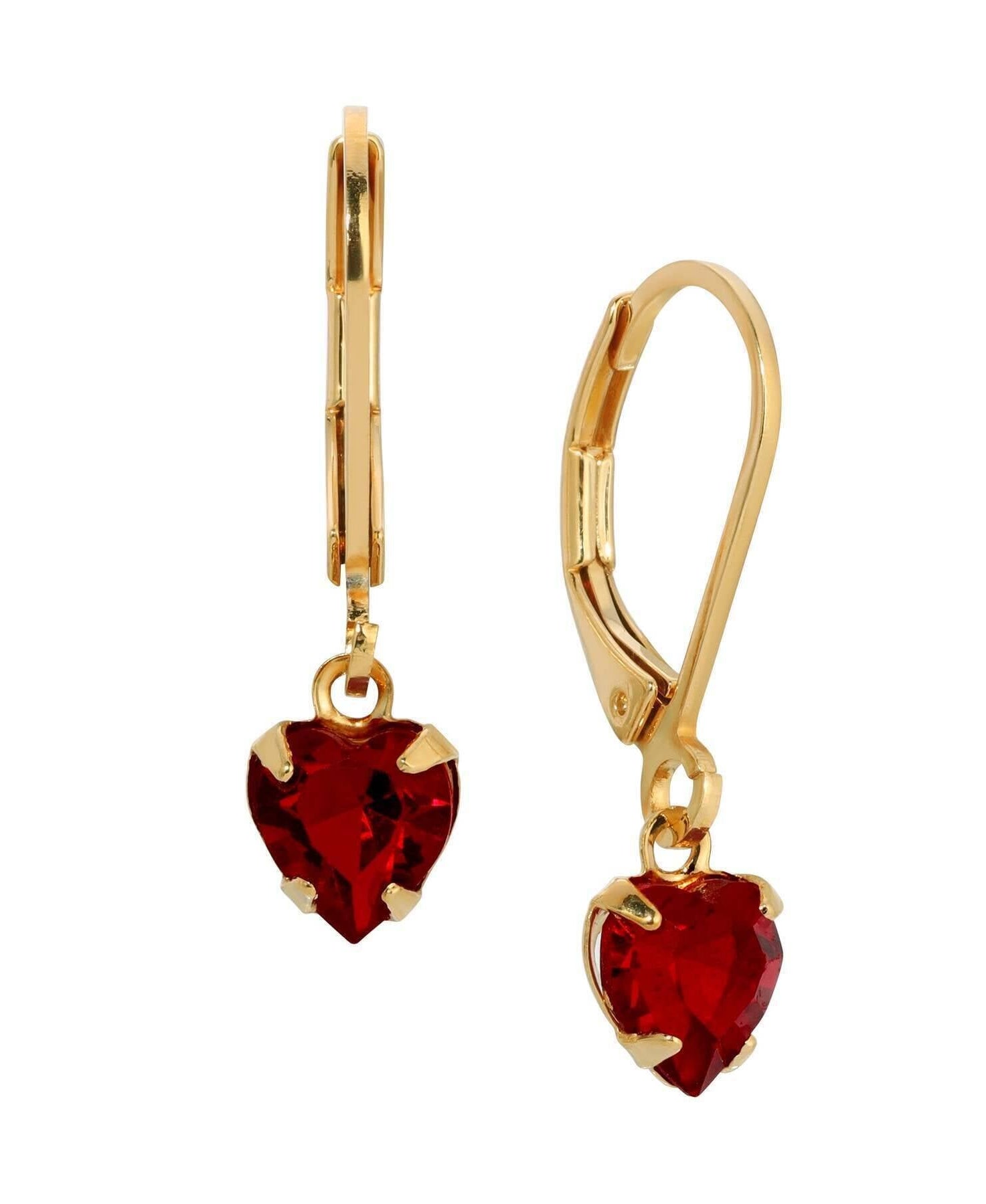 1928 Jewelry Radiant Love Austrian Crystal Heart Drop Earrings