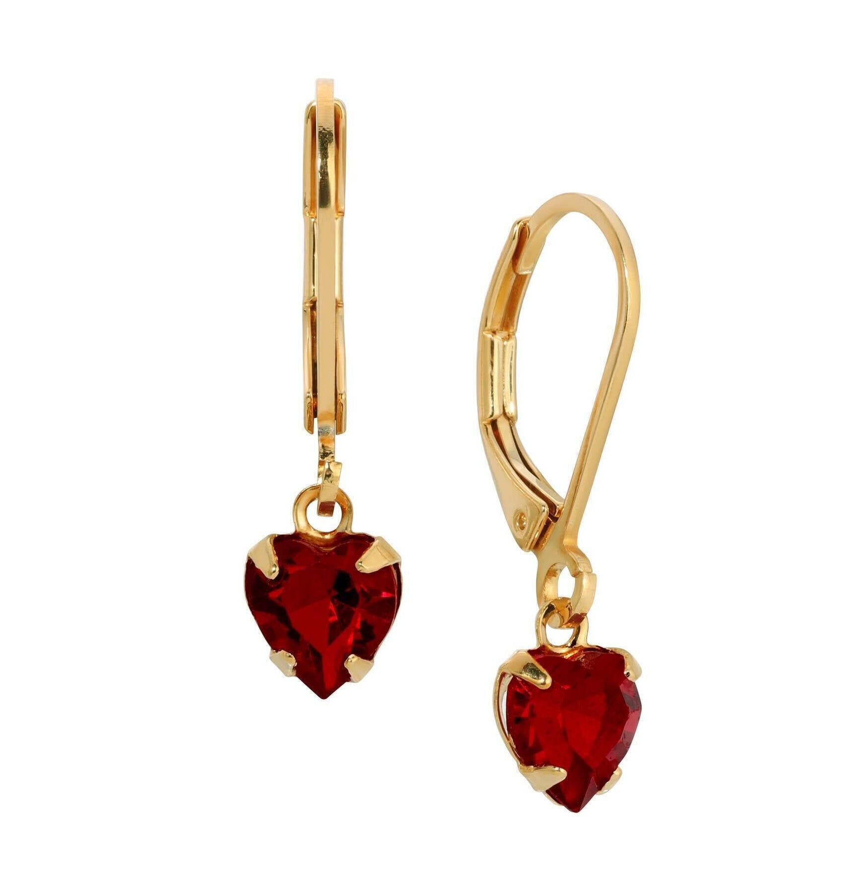 1928 Jewelry Radiant Love Austrian Crystal Heart Drop Earrings