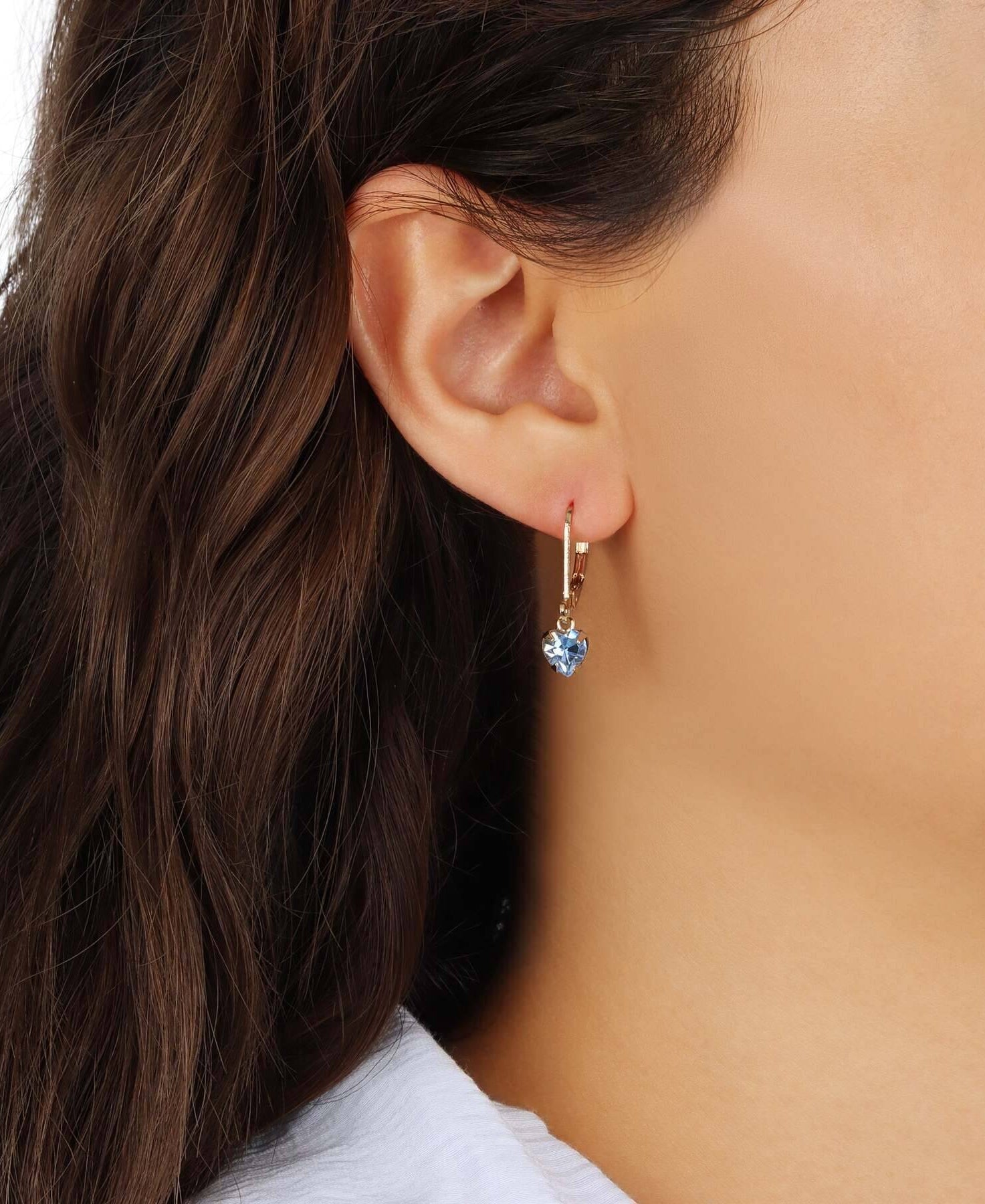 1928 Jewelry Radiant Love Austrian Crystal Heart Drop Earrings