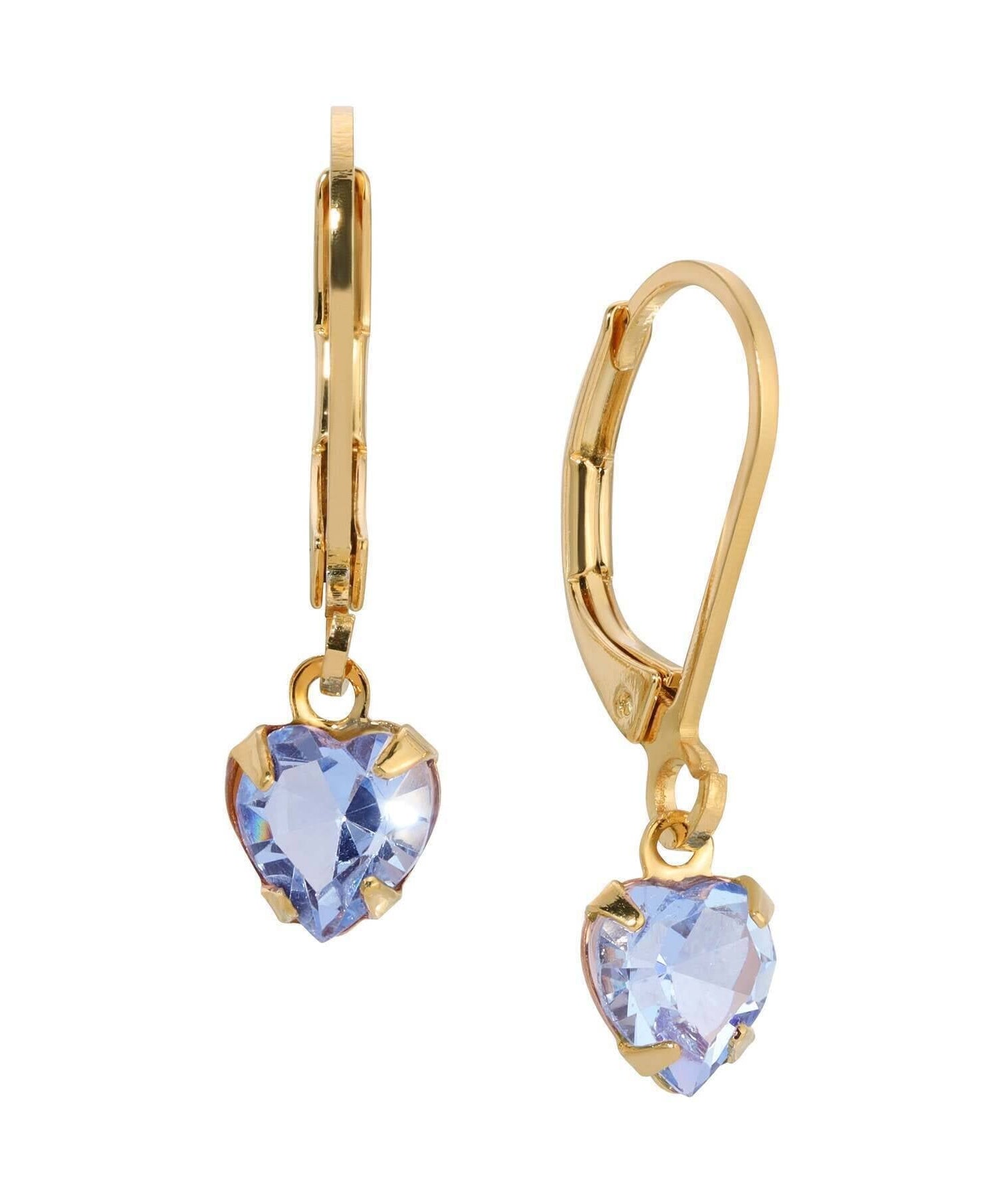 1928 Jewelry Radiant Love Austrian Crystal Heart Drop Earrings