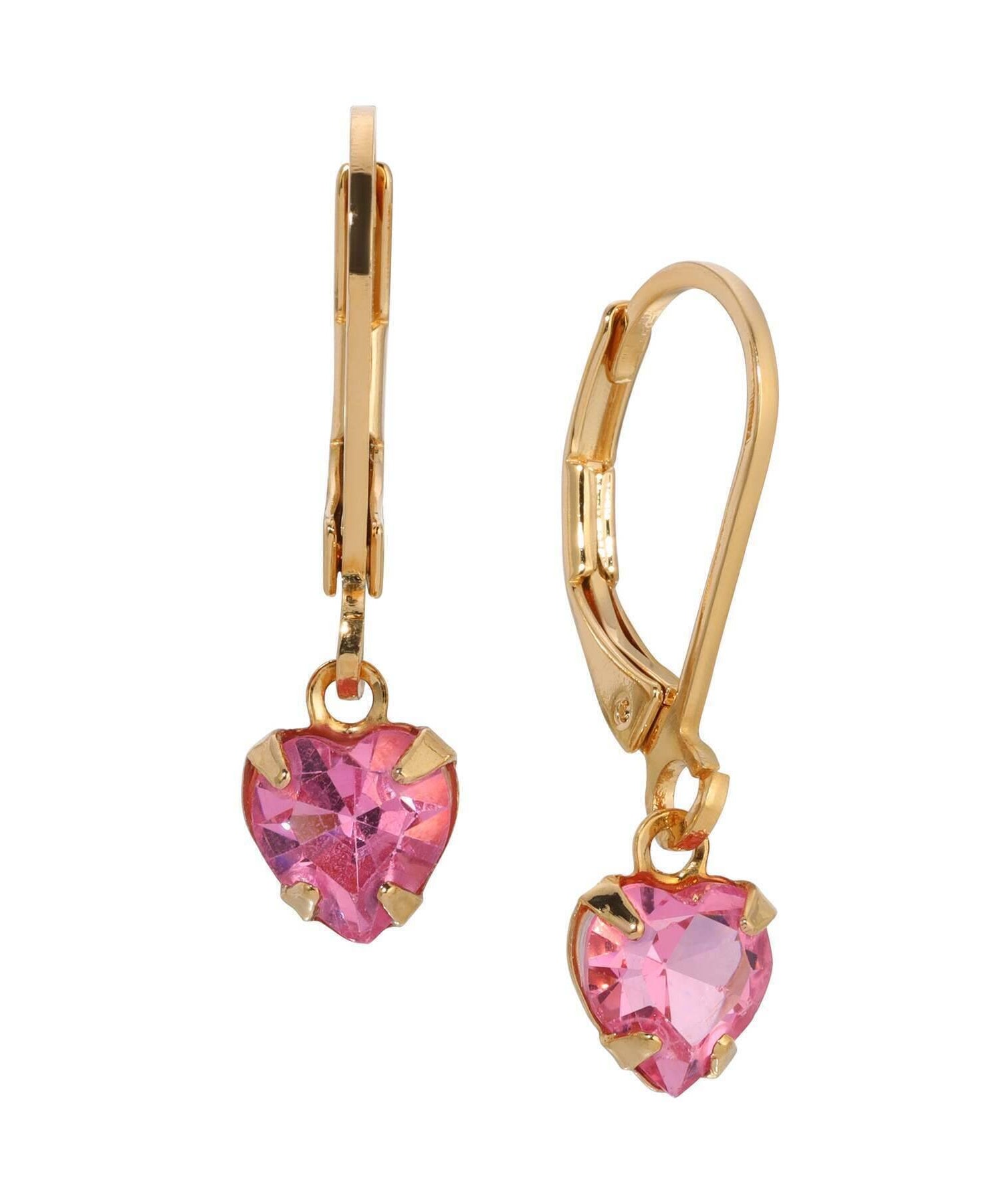 1928 Jewelry Radiant Love Austrian Crystal Heart Drop Earrings