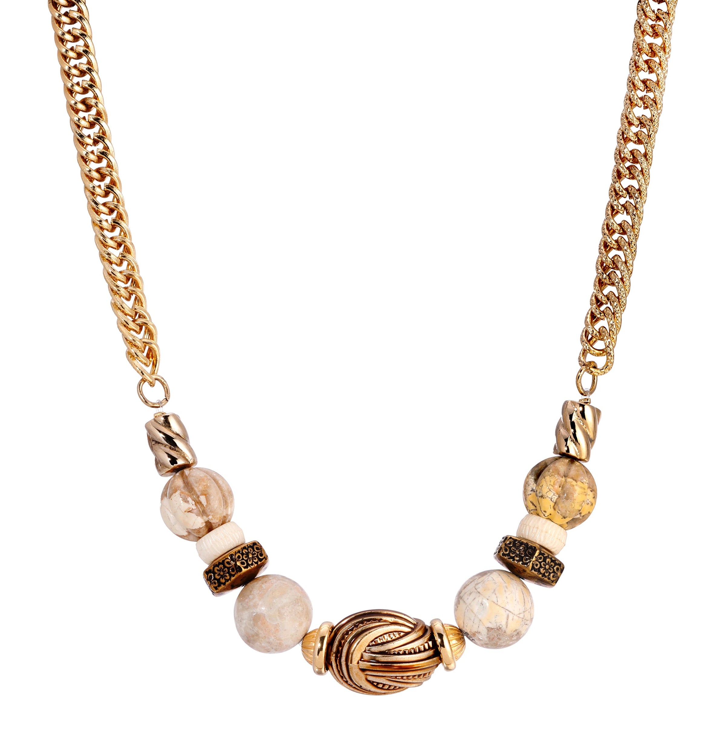 1928 Jewelry Aoleon Riverstone Gemstone Necklace 17"