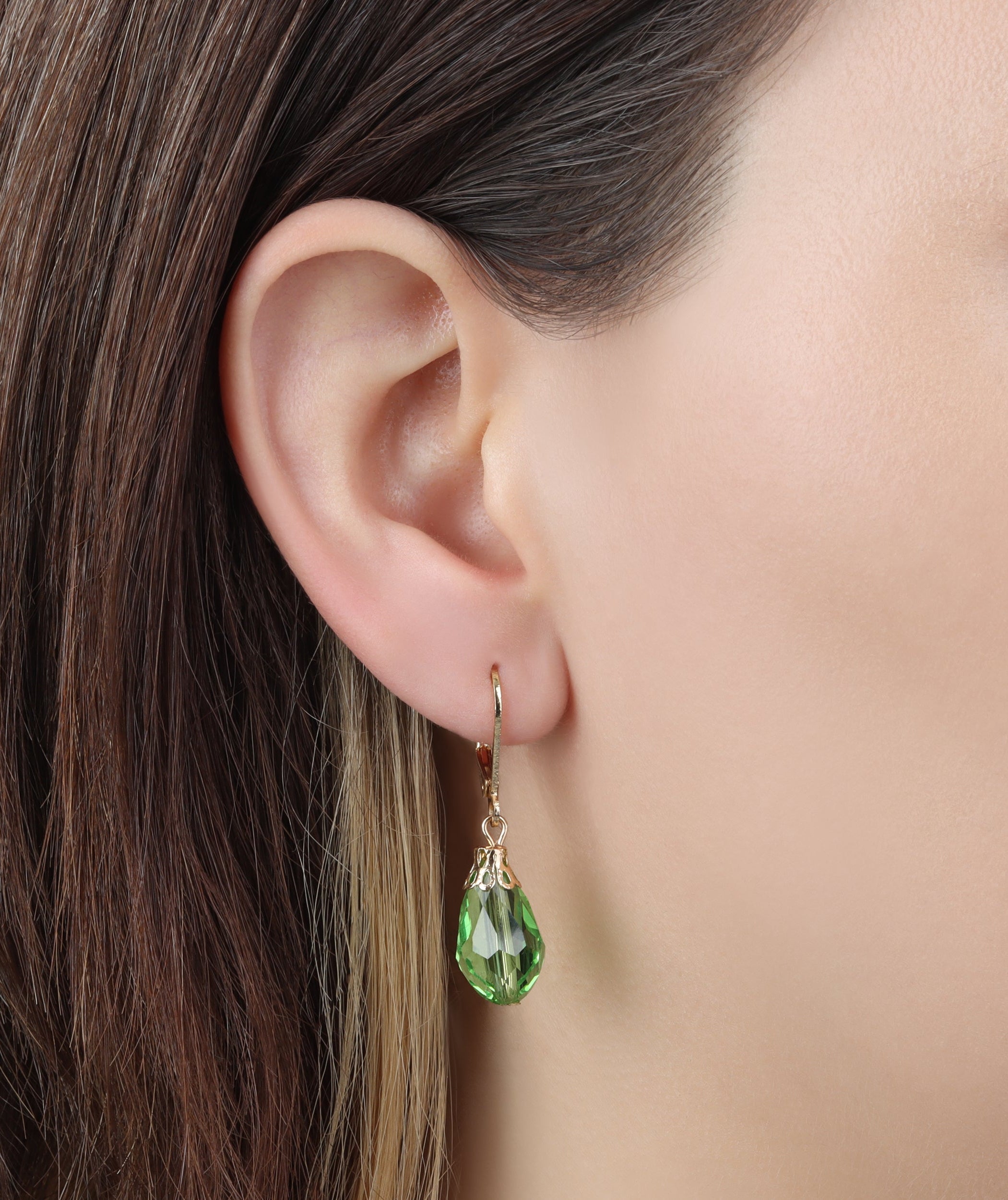 1928 Jewelry Teardrop Crystal Bead Allure Drop Earrings