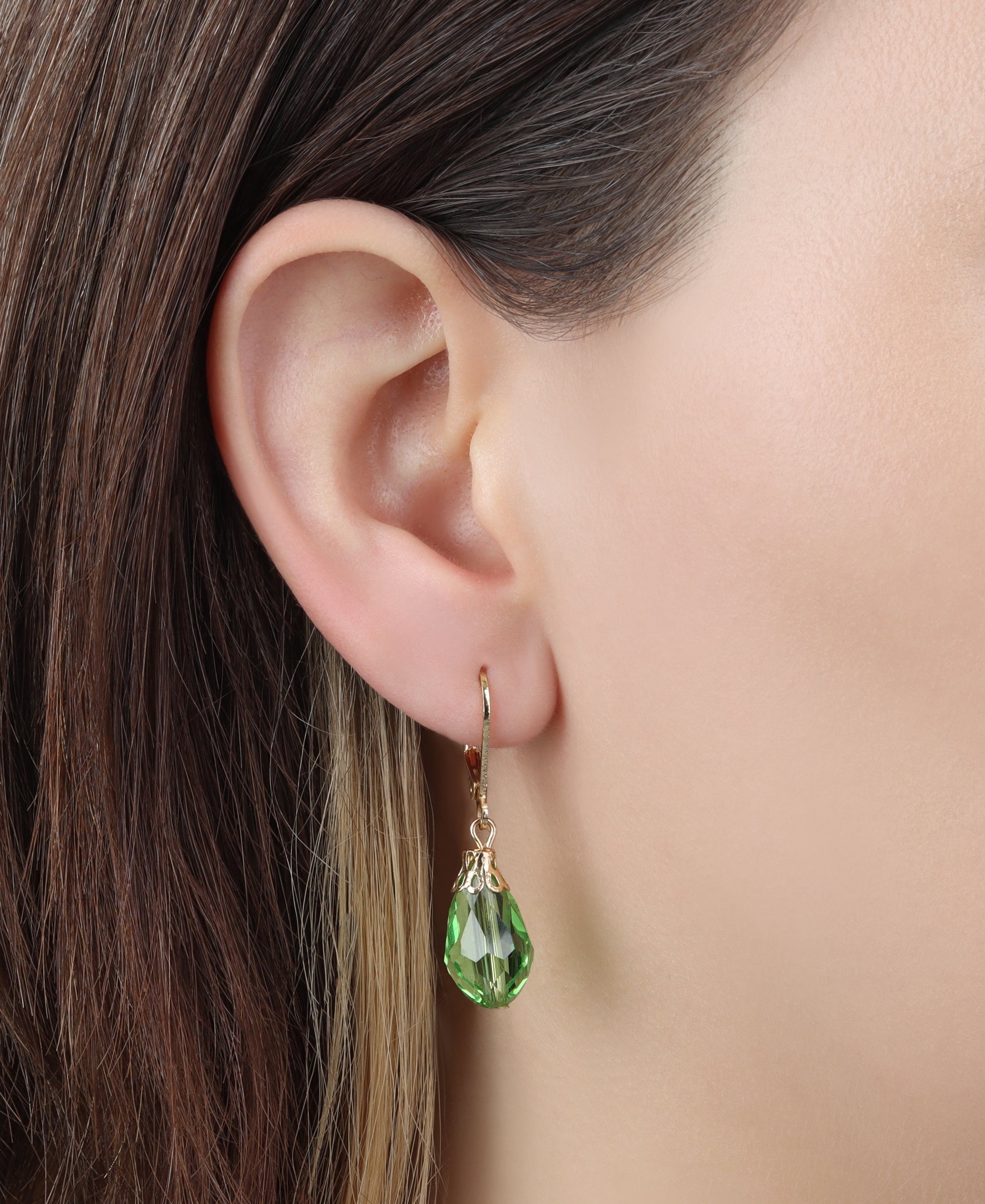 1928 Jewelry Teardrop Crystal Bead Allure Drop Earrings