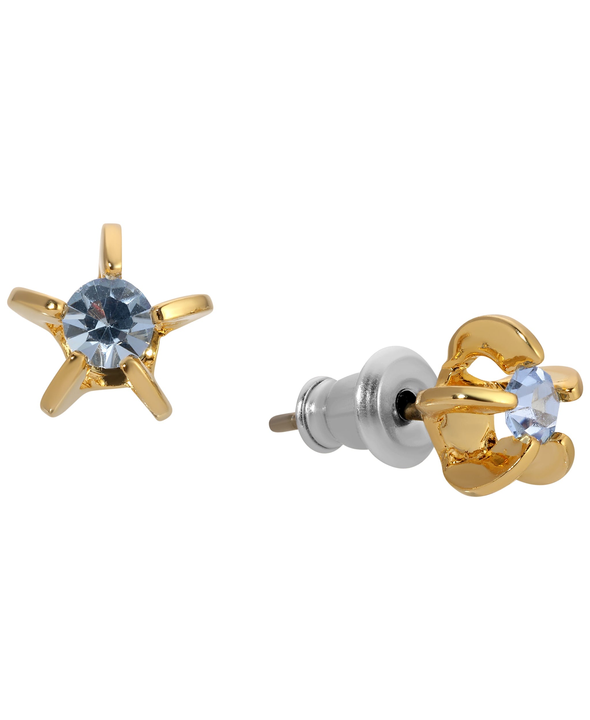 1928 Jewelry Round Light Sapphire Crystal Star Stud Earrings