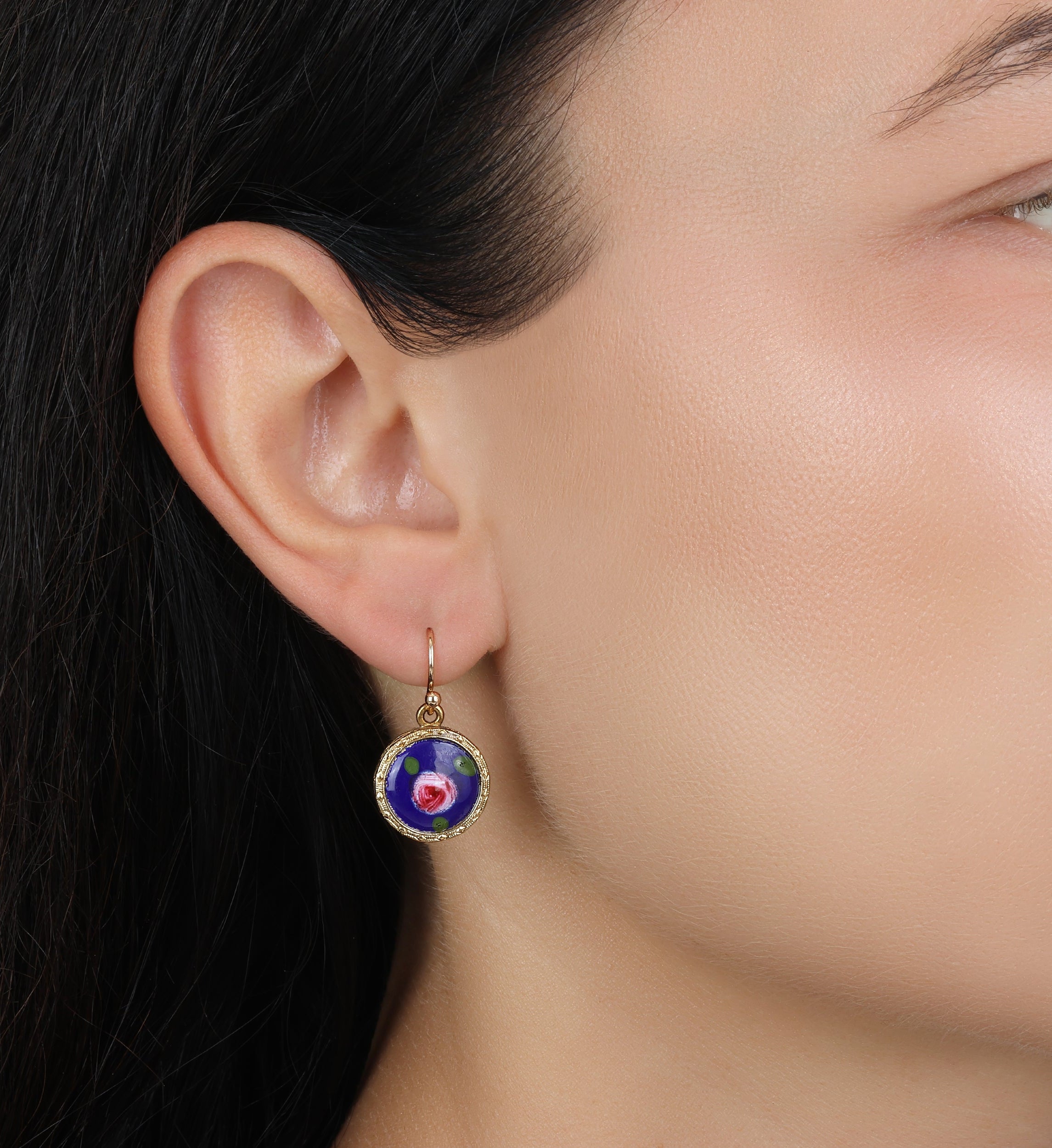 1928 Jewelry Artisan Pink Rosebud Drop Earrings